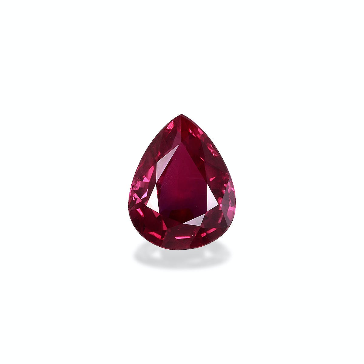 Mozambique Ruby Pear Fine Step Cut Red