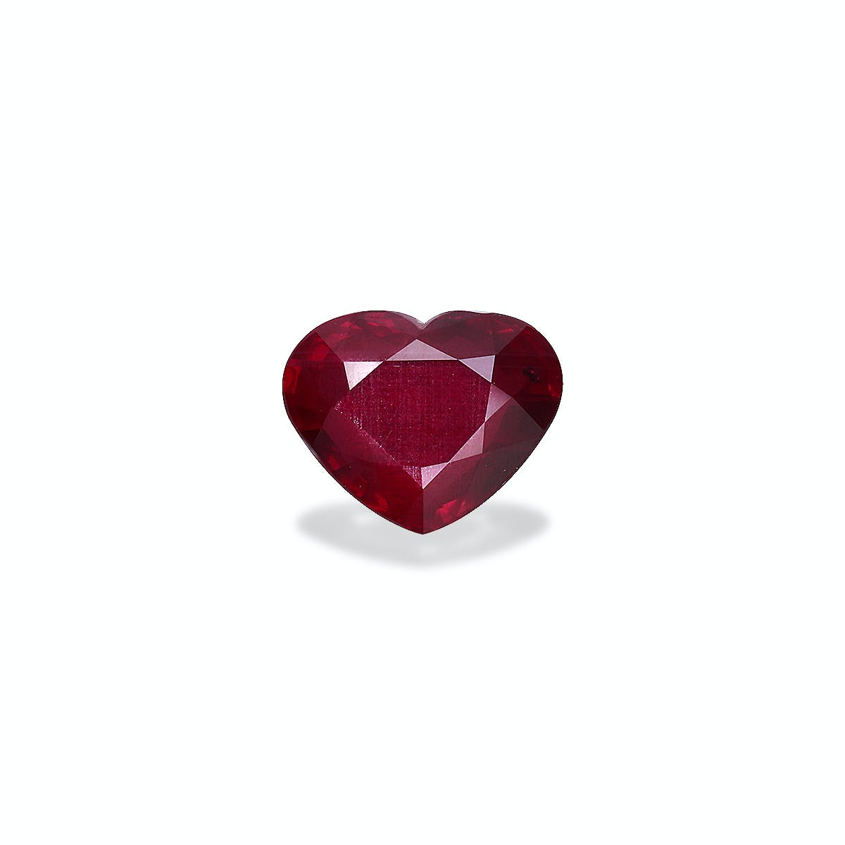 Mozambique Ruby Heart Fine Step Cut Red
