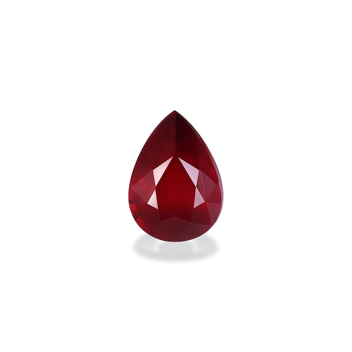 Mozambique Ruby Pear Fine Step Cut Red