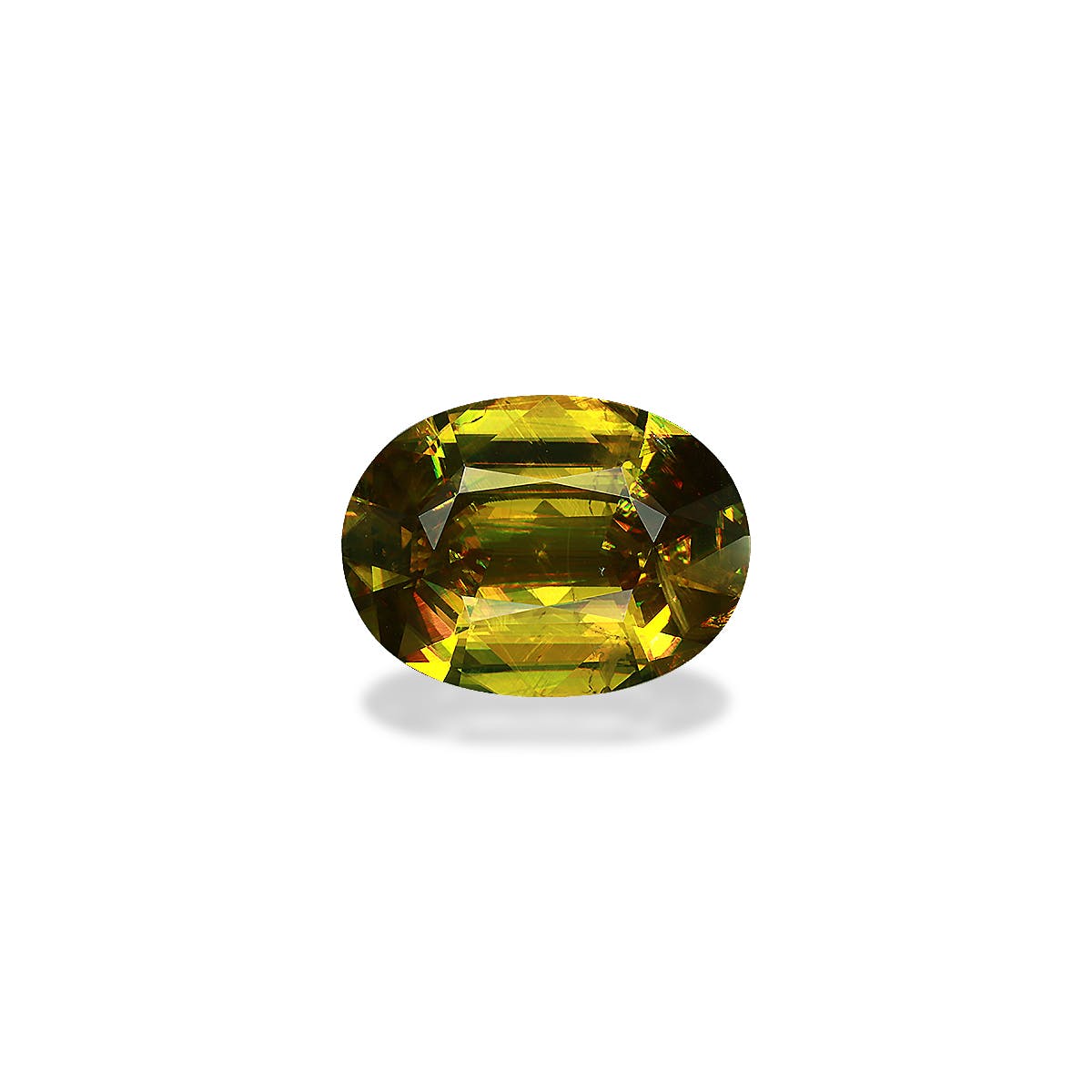 Sphene Oval Fine Step Cut Forest Green