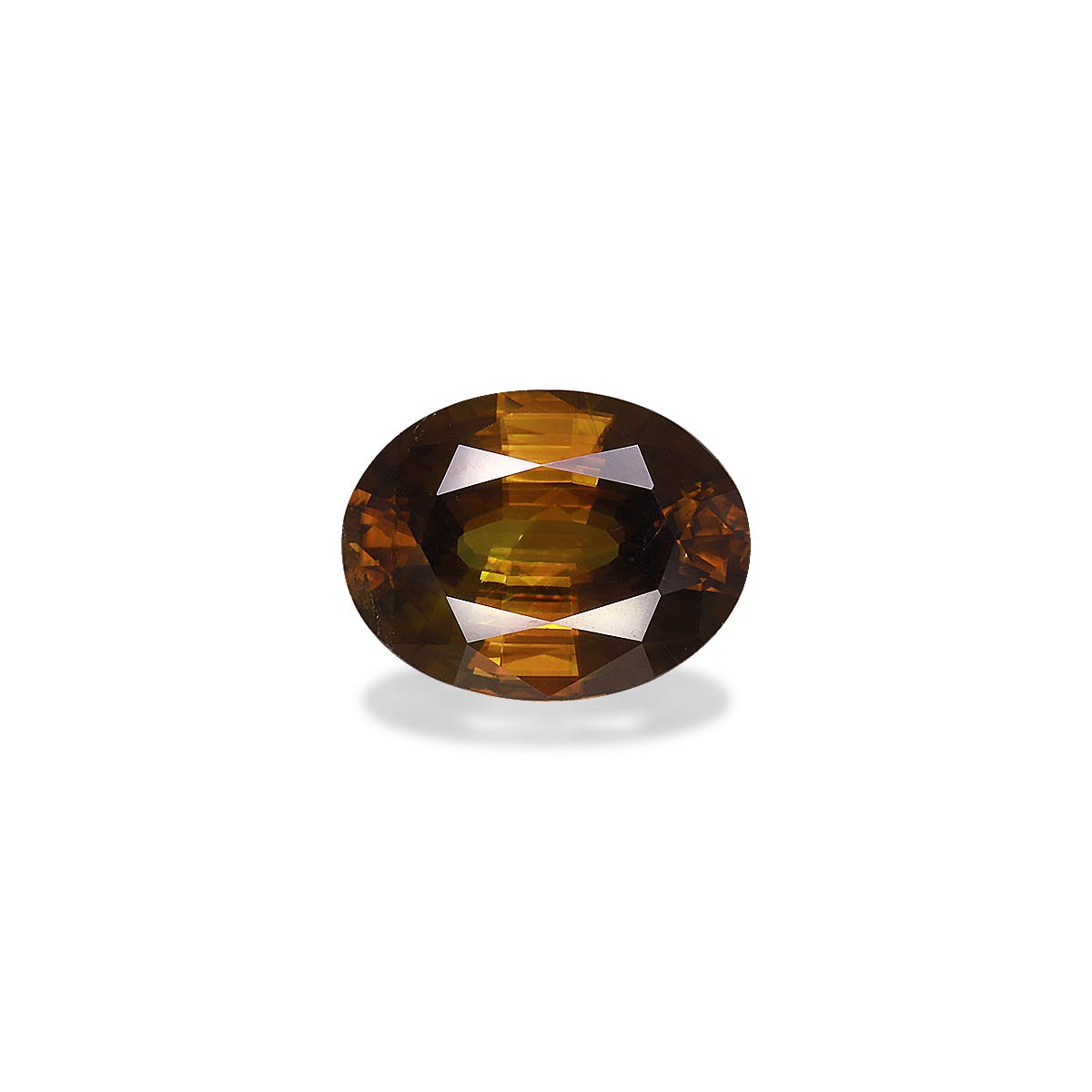 Sphene Oval Fine Step Cut Brown