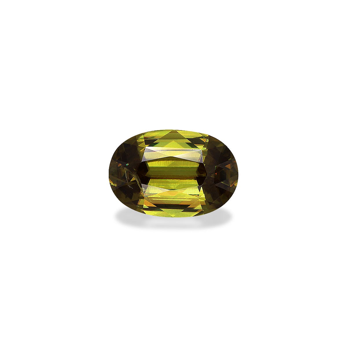 Sphene Oval Fine Step Cut Corn Yellow