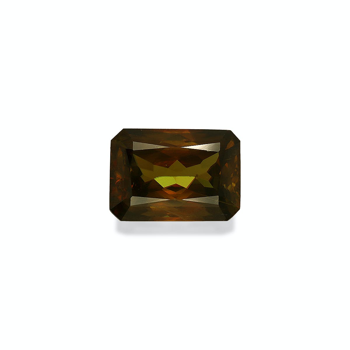 Sphene Rectangular Emerald Cut Brown