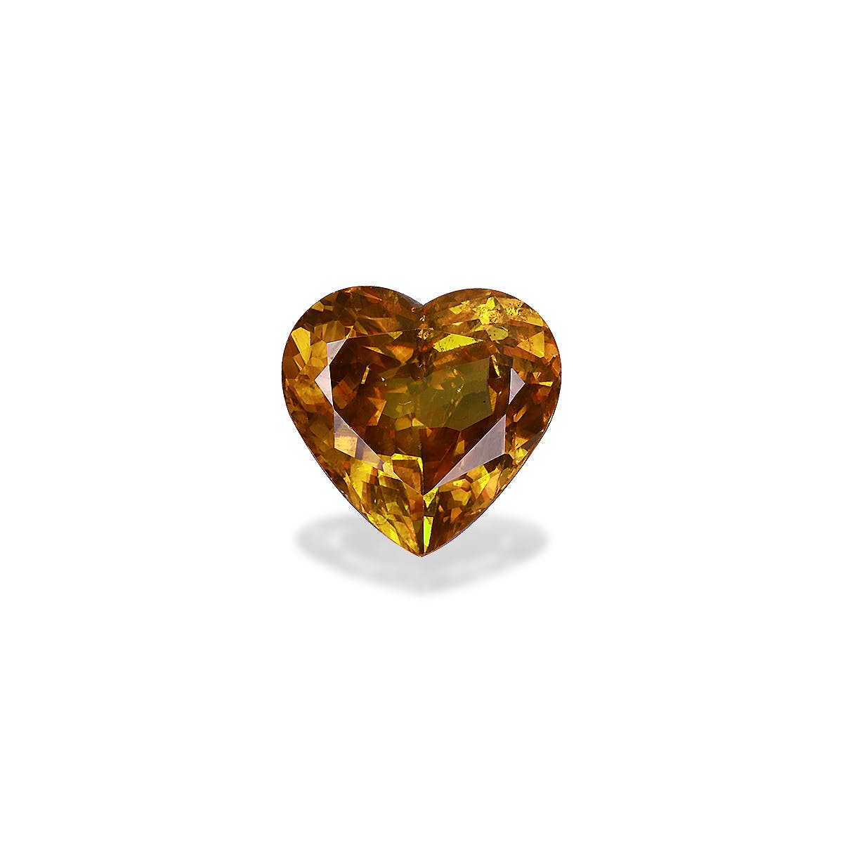 Sphene Heart Modified Brilliant Cut Golden Yellow