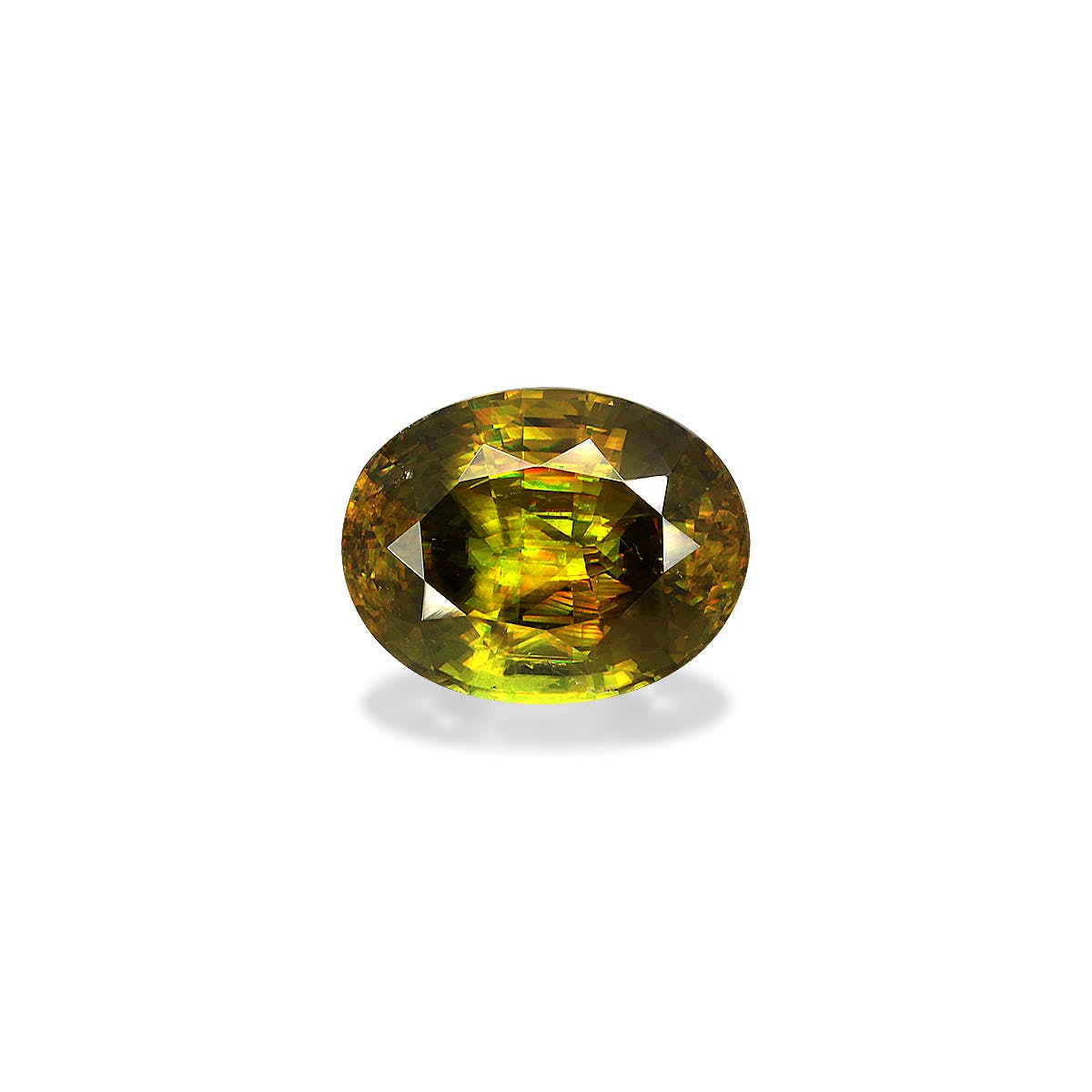 Sphene Oval Fine Step Cut Green