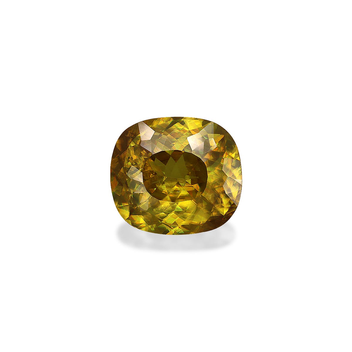 Sphene Cushion Modified Brilliant Cut Green