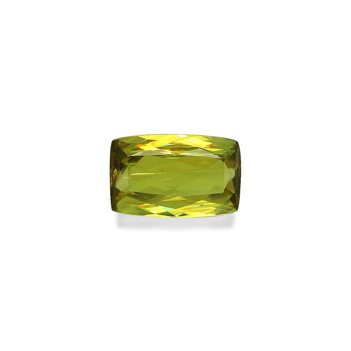 Sphene Cushion Modified Brilliant Cut Lime Green