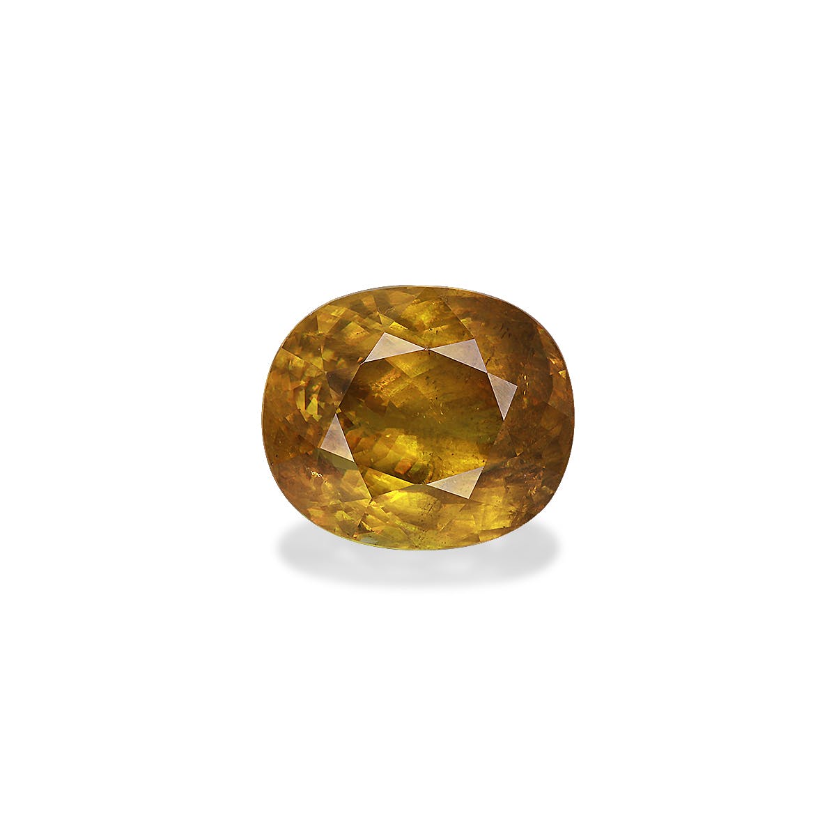 Sphene Oval Fine Step Cut Corn Yellow