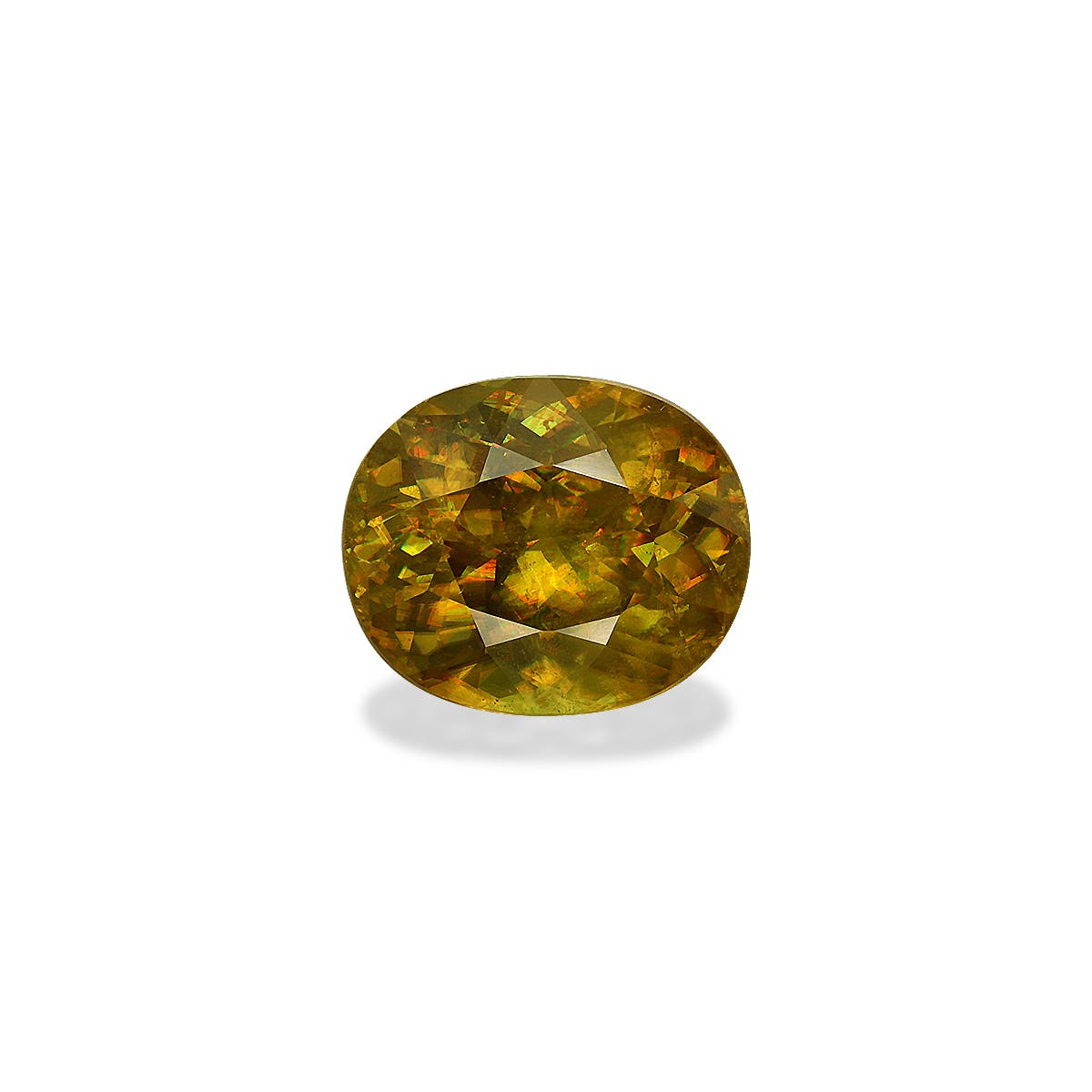 Sphene Oval Modified Brilliant Cut Yellow