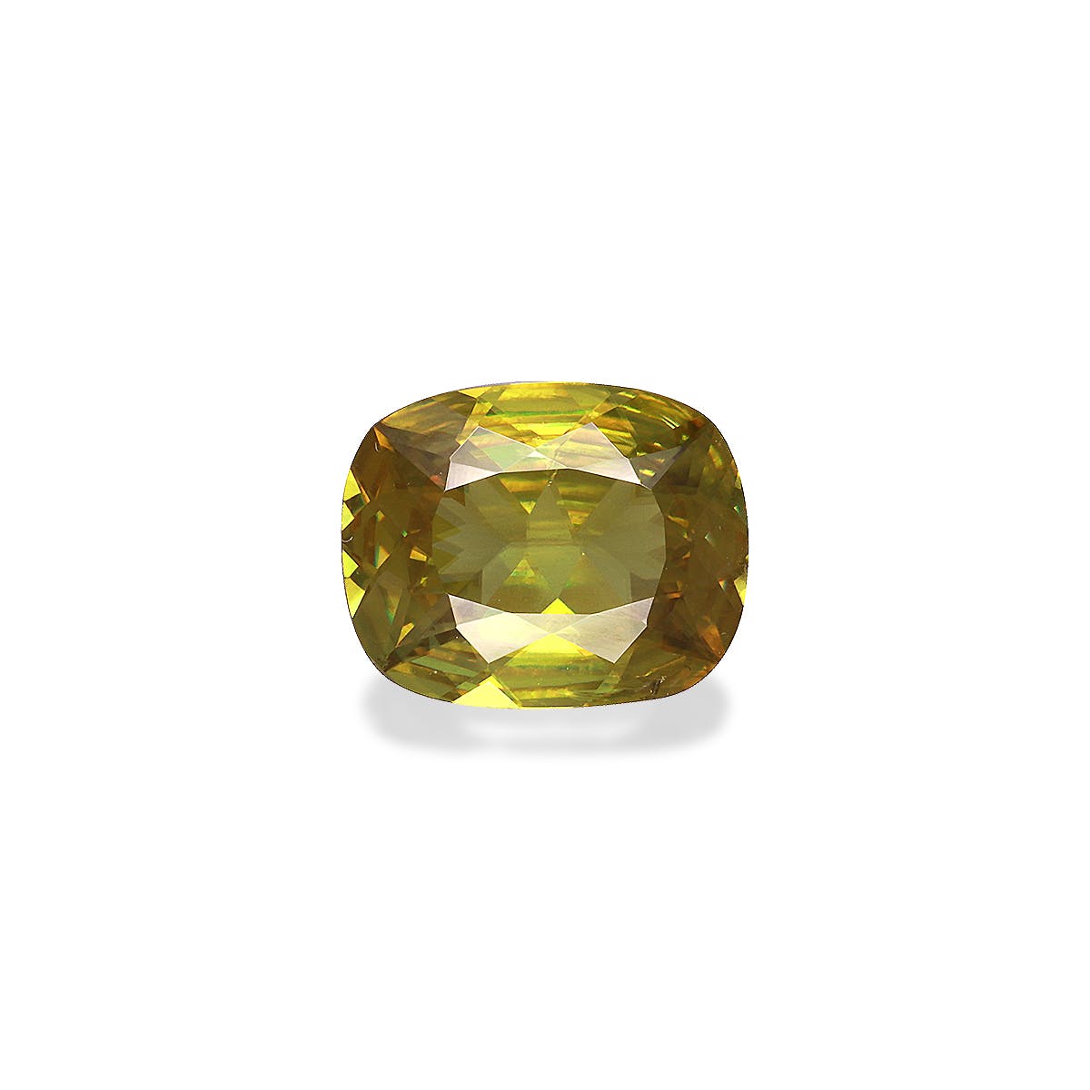 Sphene Cushion Modified Brilliant Cut Lime Green