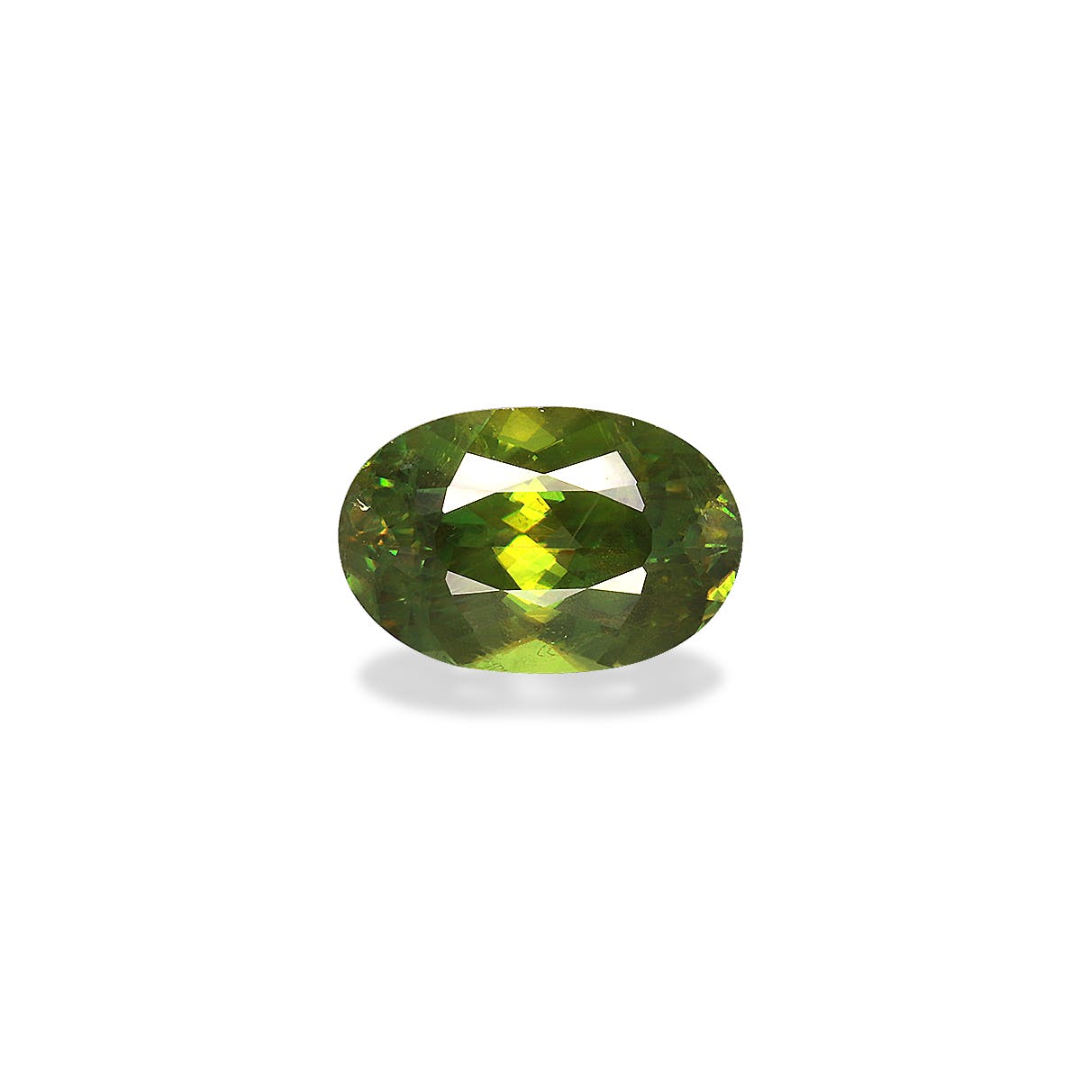 Sphene Oval Modified Brilliant Cut Green