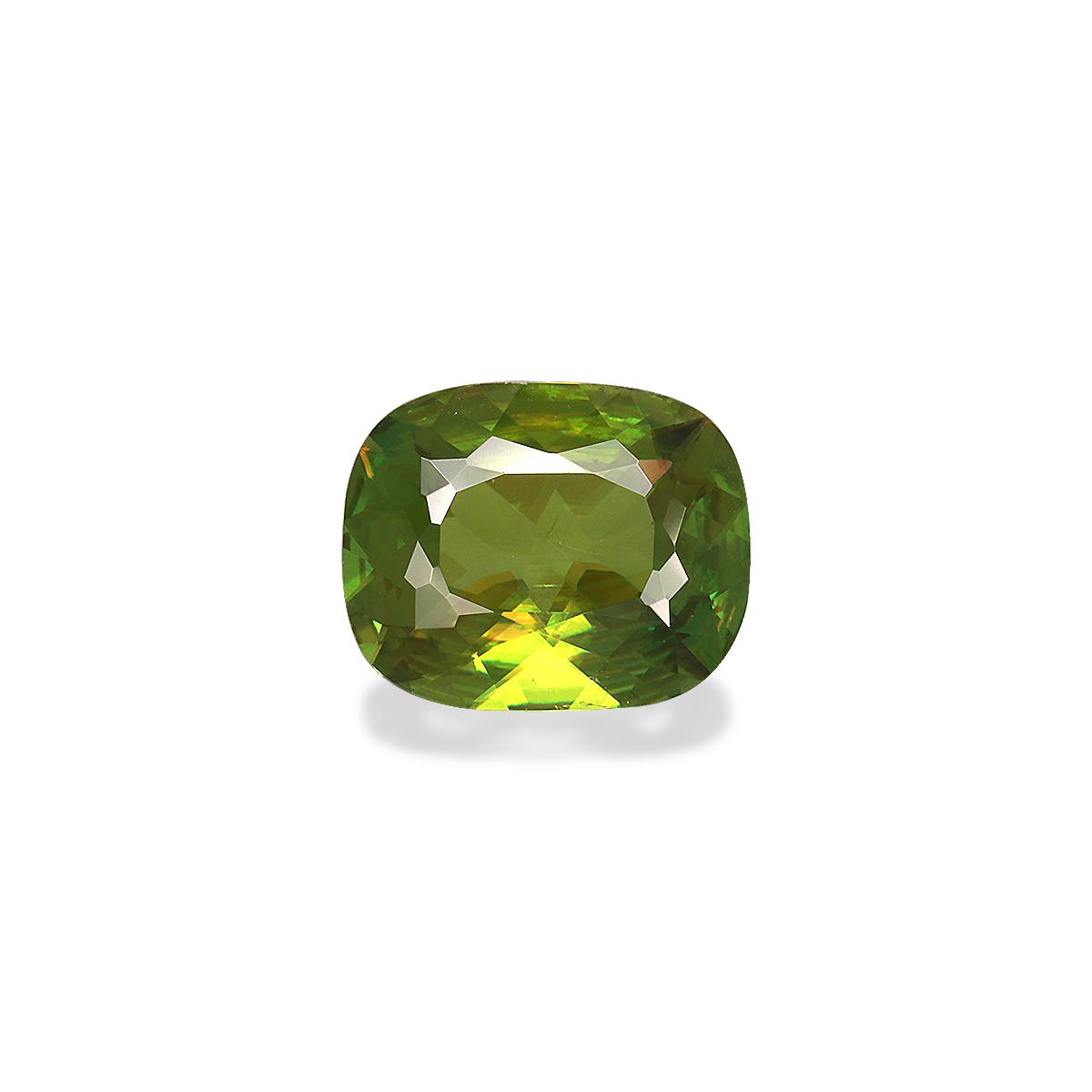 Sphene Cushion Modified Brilliant Cut Green