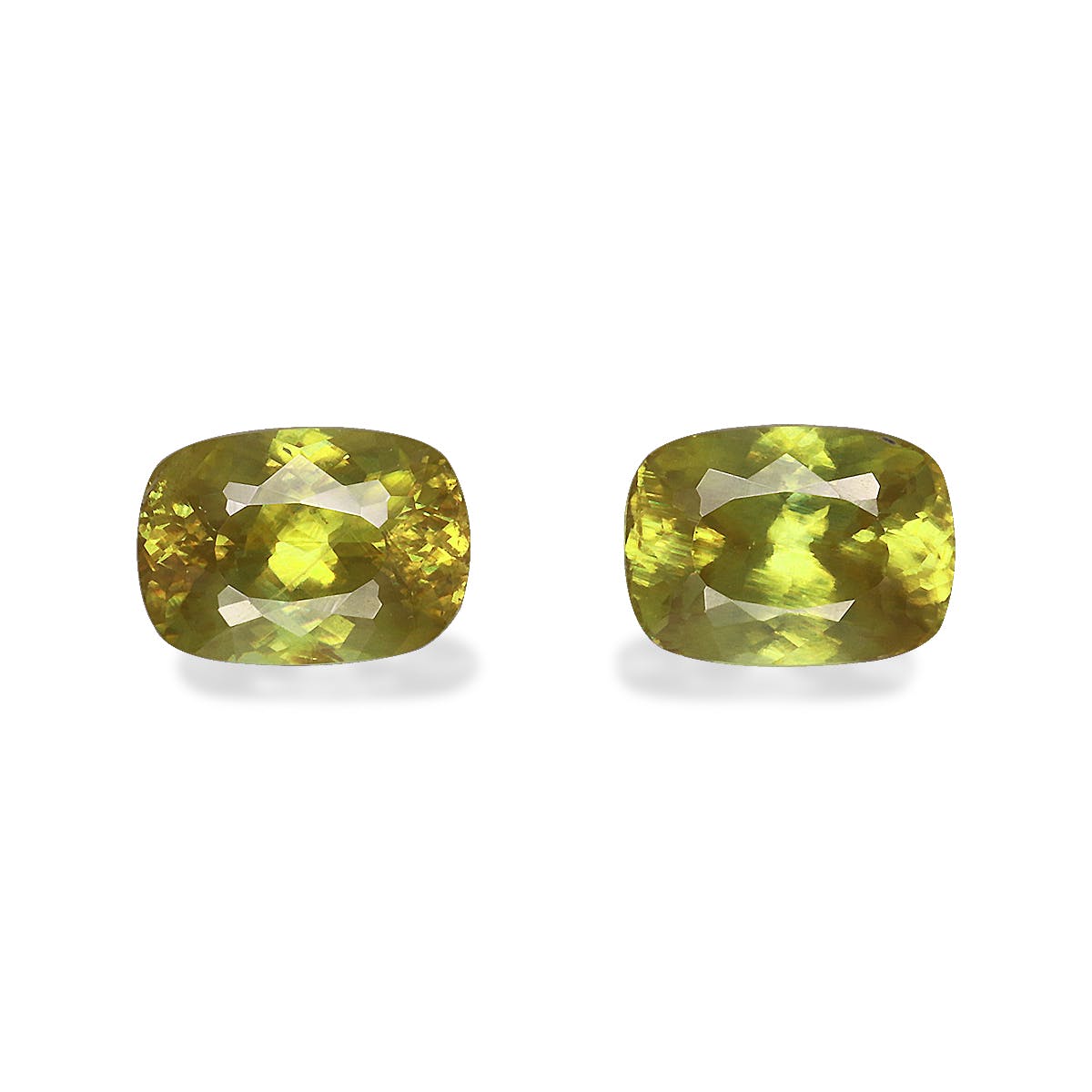 Sphene Cushion Modified Brilliant Cut Lime Green