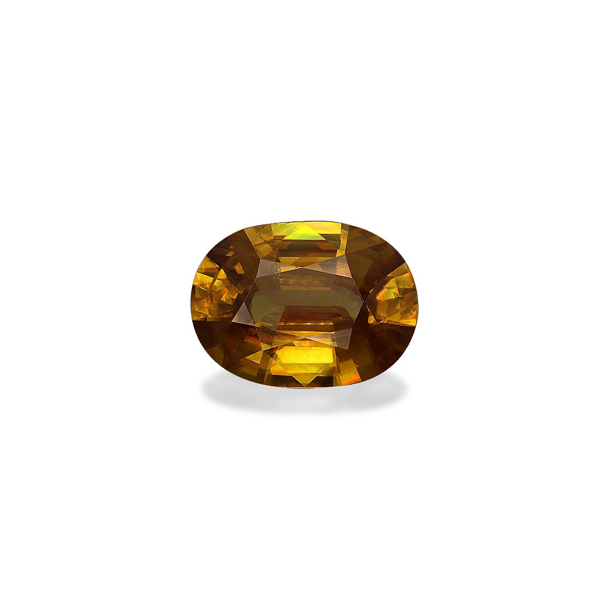 Sphene Oval Fine Step Cut Corn Yellow