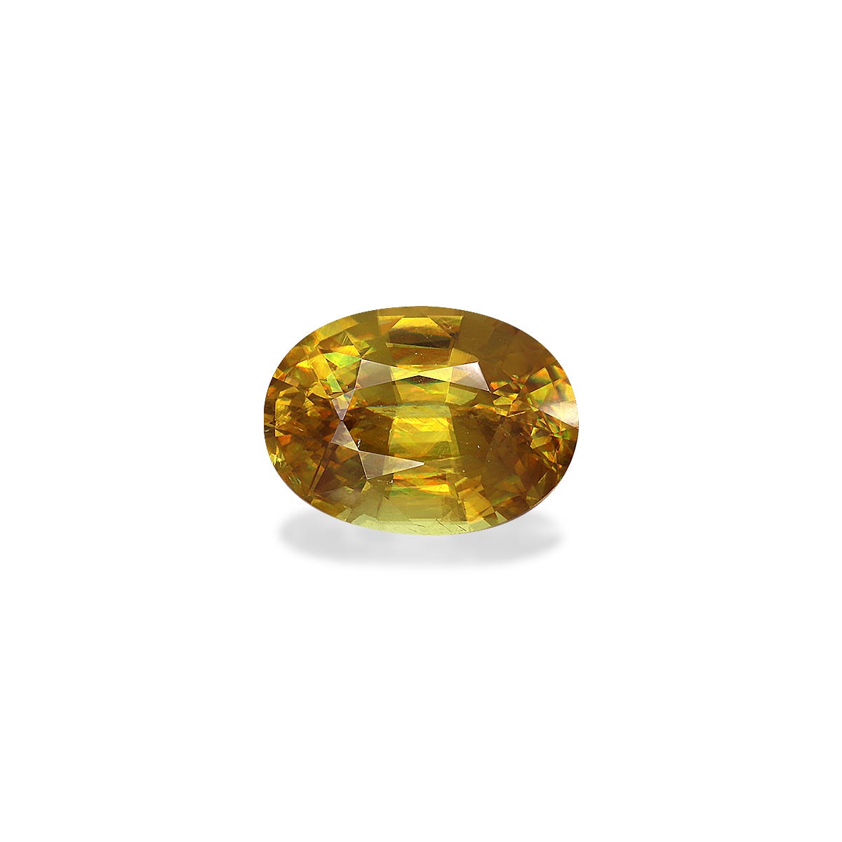 Sphene Oval Fine Step Cut Corn Yellow