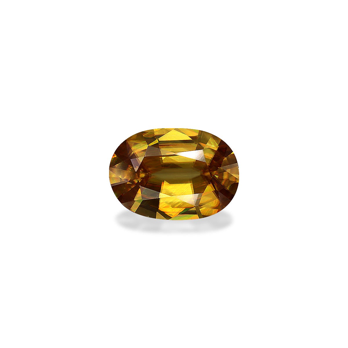 Sphene Oval Fine Step Cut Corn Yellow