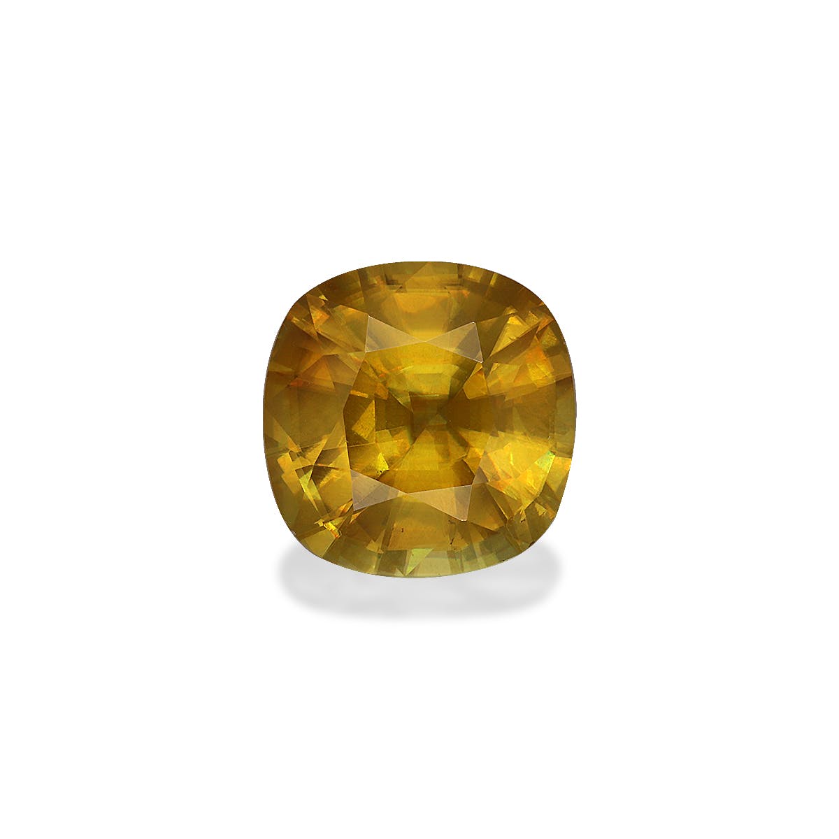 Sphene Cushion Fine Step Cut Corn Yellow