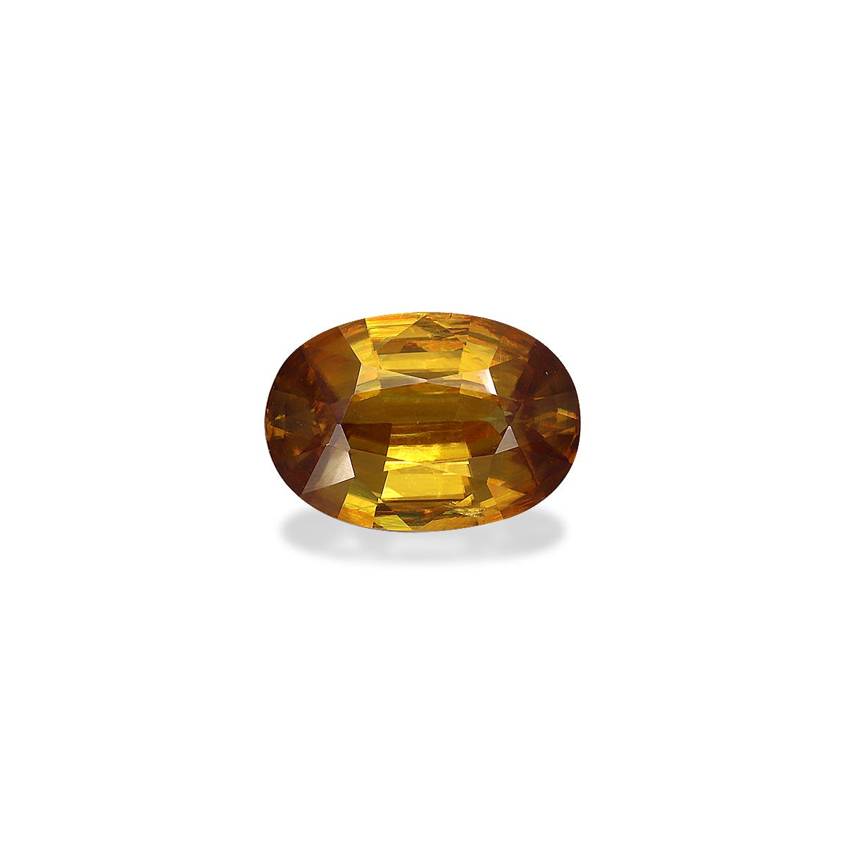 Sphene Oval Fine Step Cut Corn Yellow