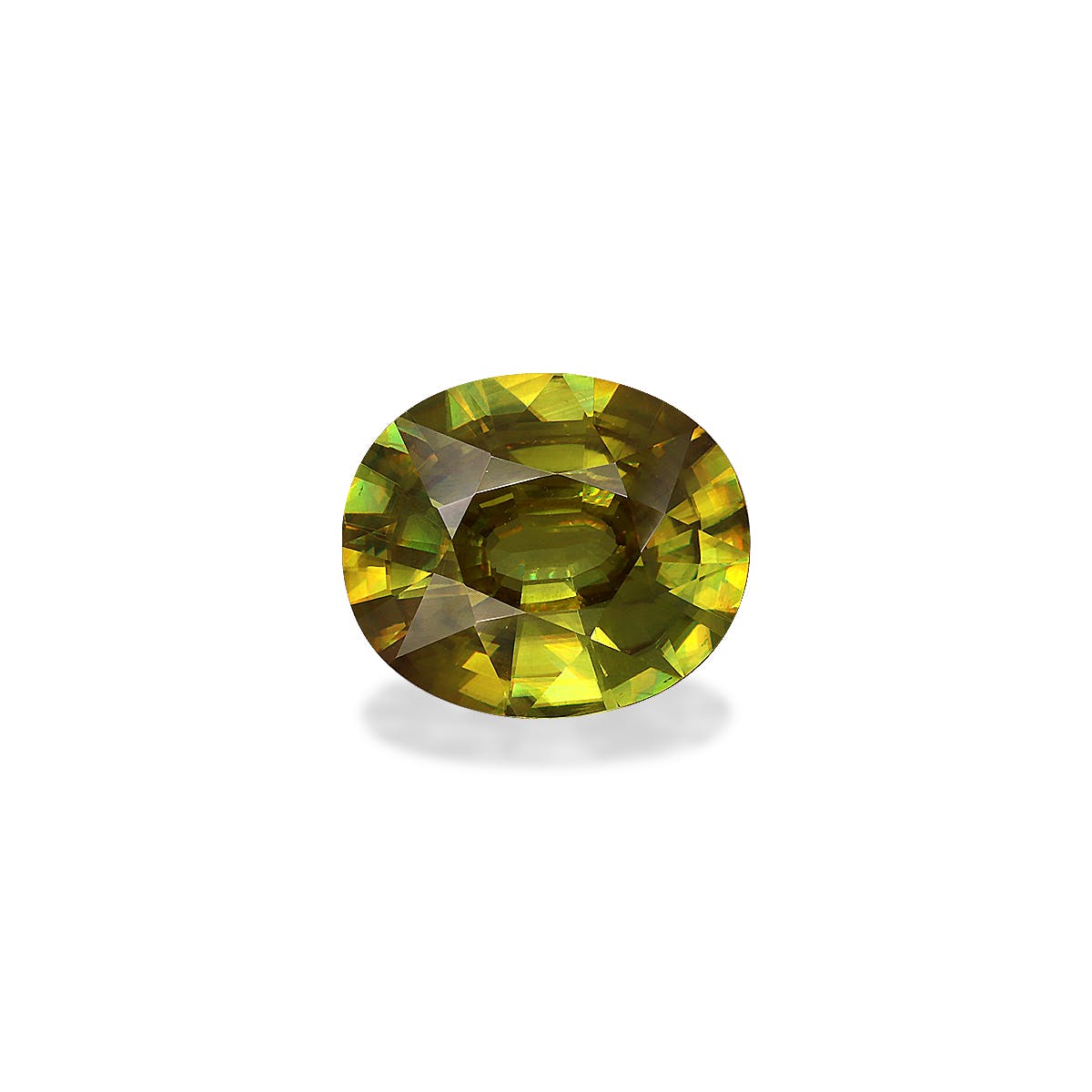 Sphene Oval Fine Step Cut Lemon Yellow