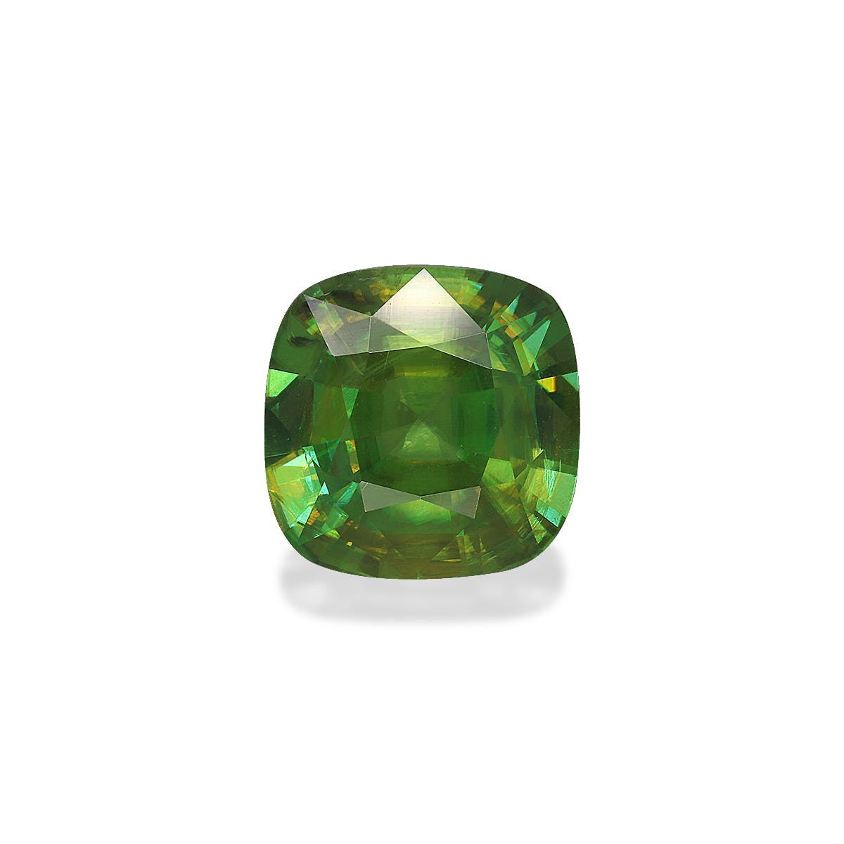 Sphene Cushion Fine Step Cut Green