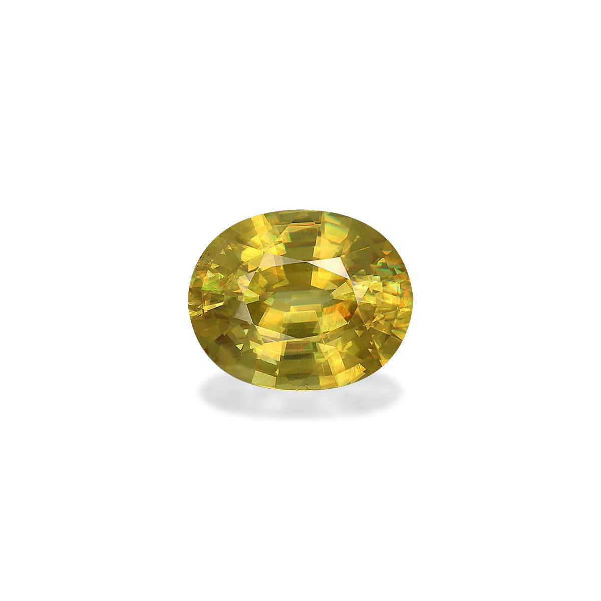 Sphene Oval Fine Step Cut Lemon Yellow