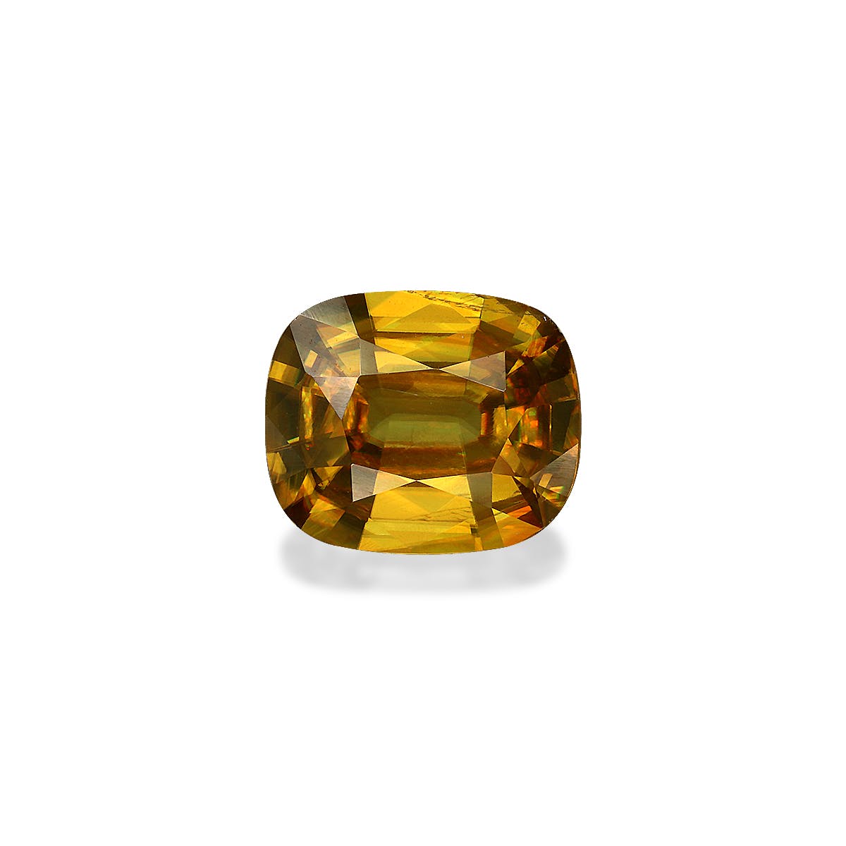 Sphene Cushion Fine Step Cut Yellow