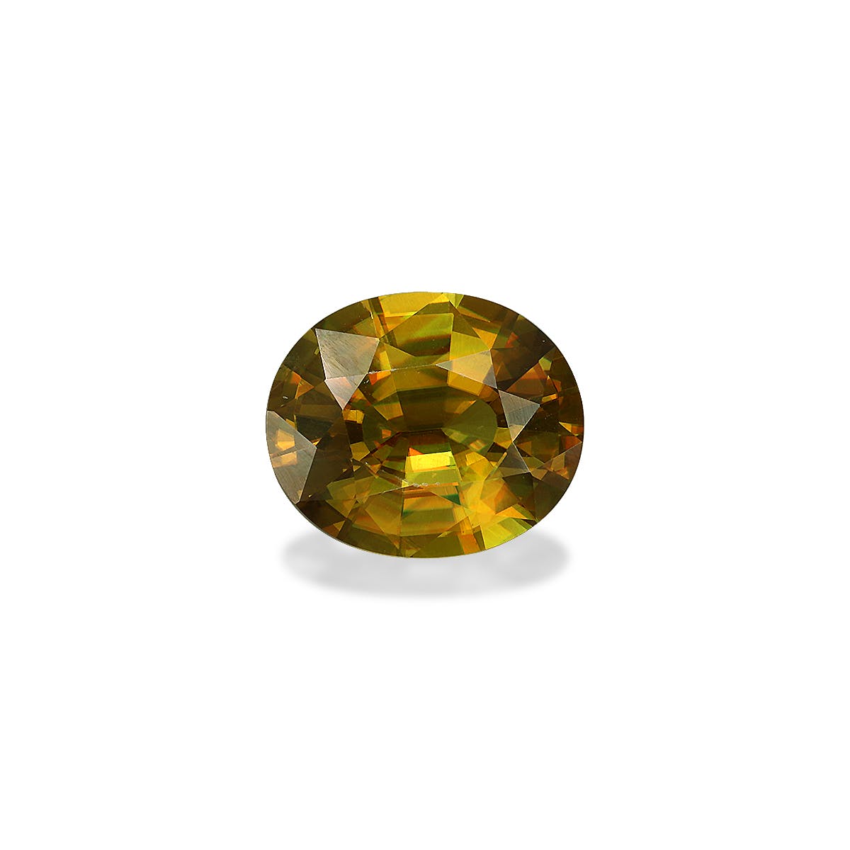 Sphene Oval Fine Step Cut Yellow