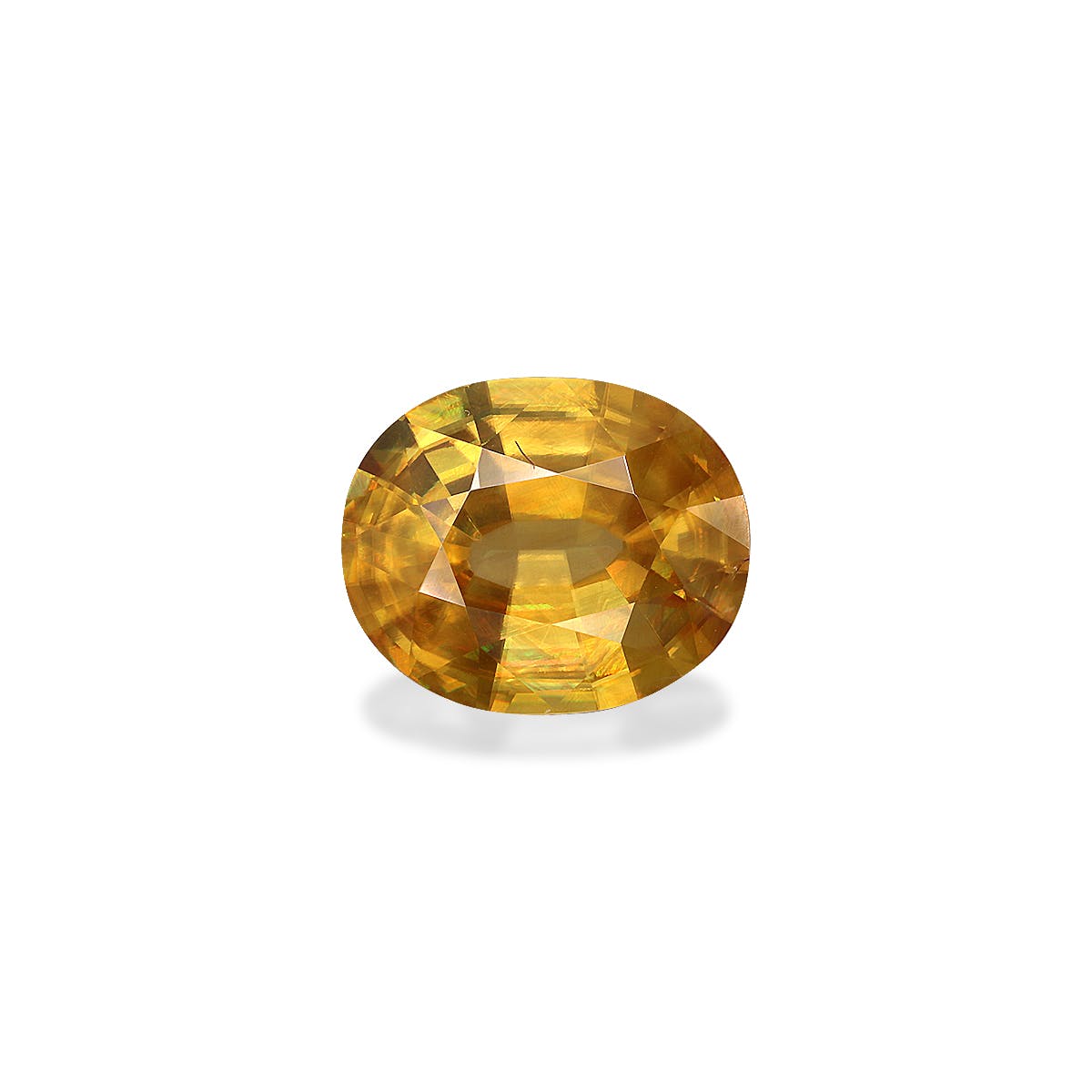 Sphene Oval Fine Step Cut Lemon Yellow