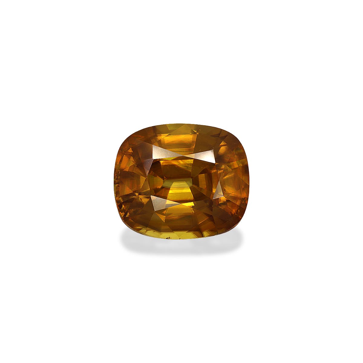 Sphene Cushion Fine Step Cut Honey Yellow