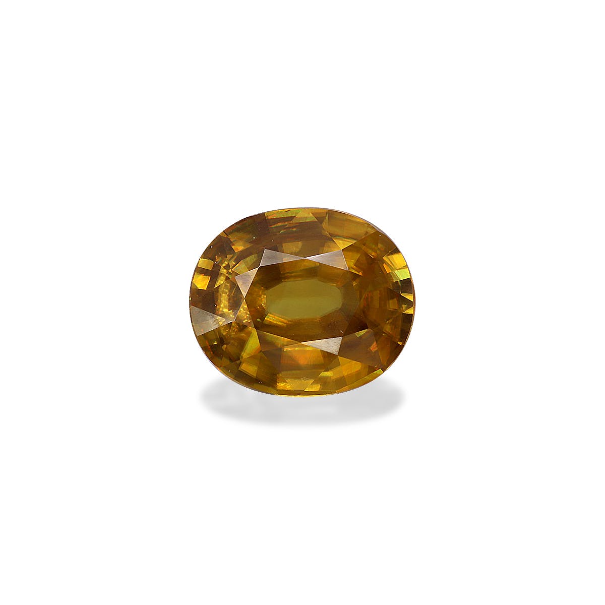 Sphene Oval Fine Step Cut Yellow