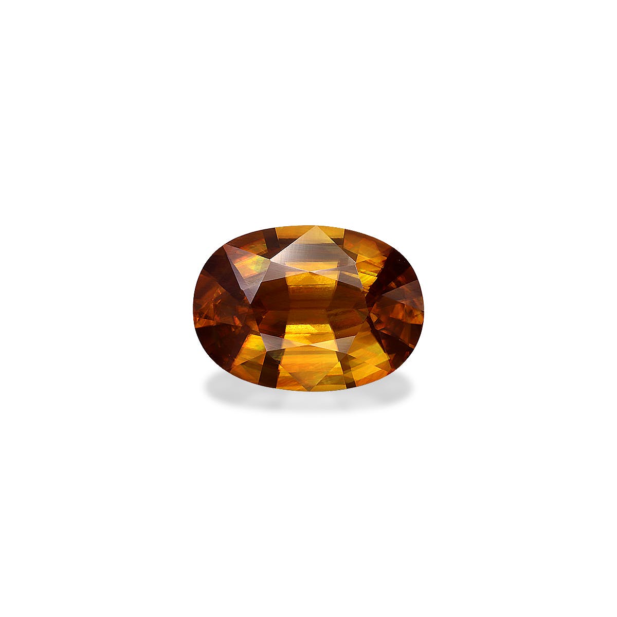 Sphene Oval Fine Step Cut Honey Yellow