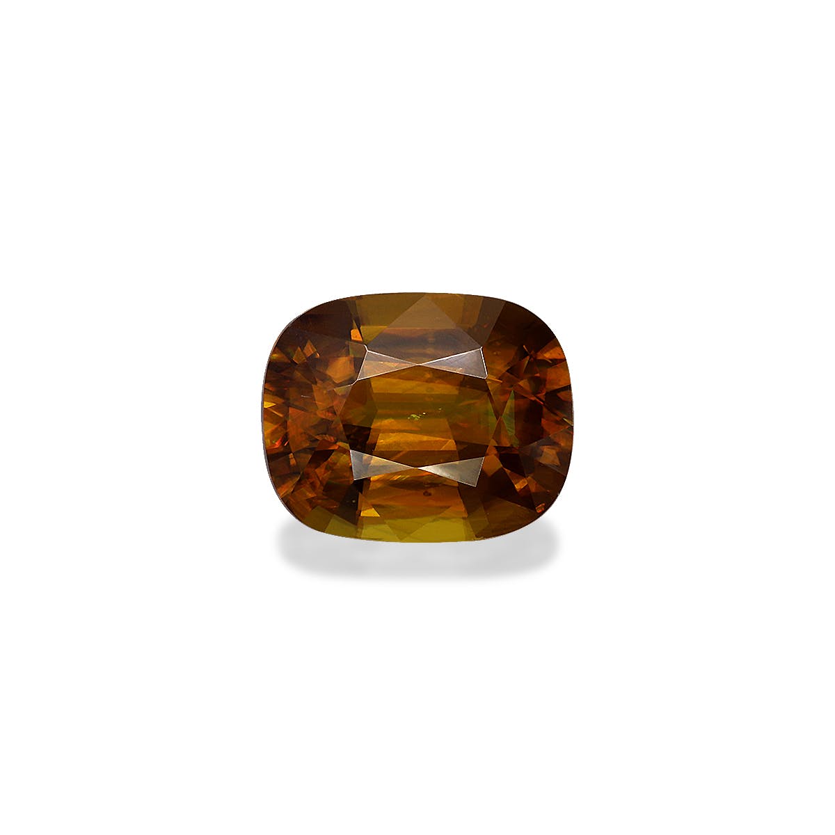 Sphene Cushion Fine Step Cut Honey Yellow