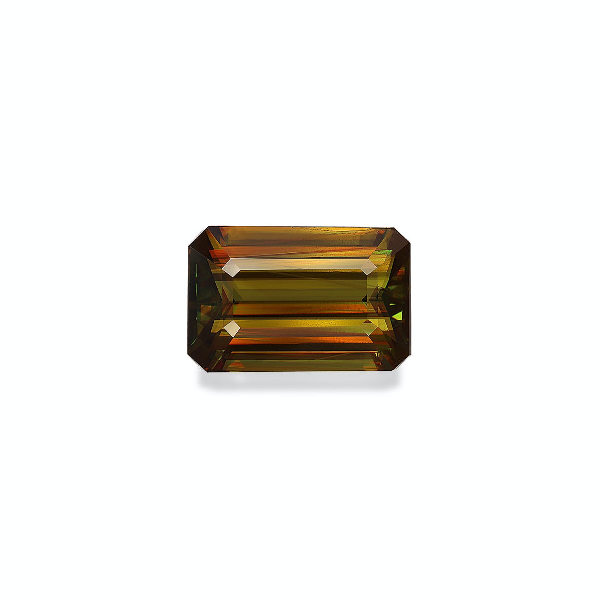 Sphene Rectangular Emerald Cut Olive Green