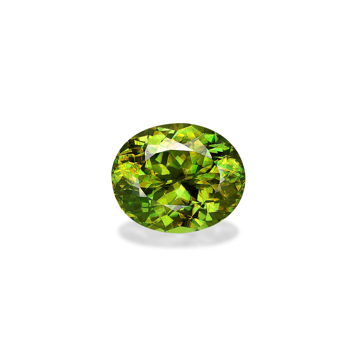 Sphene Oval Modified Brilliant Cut Green