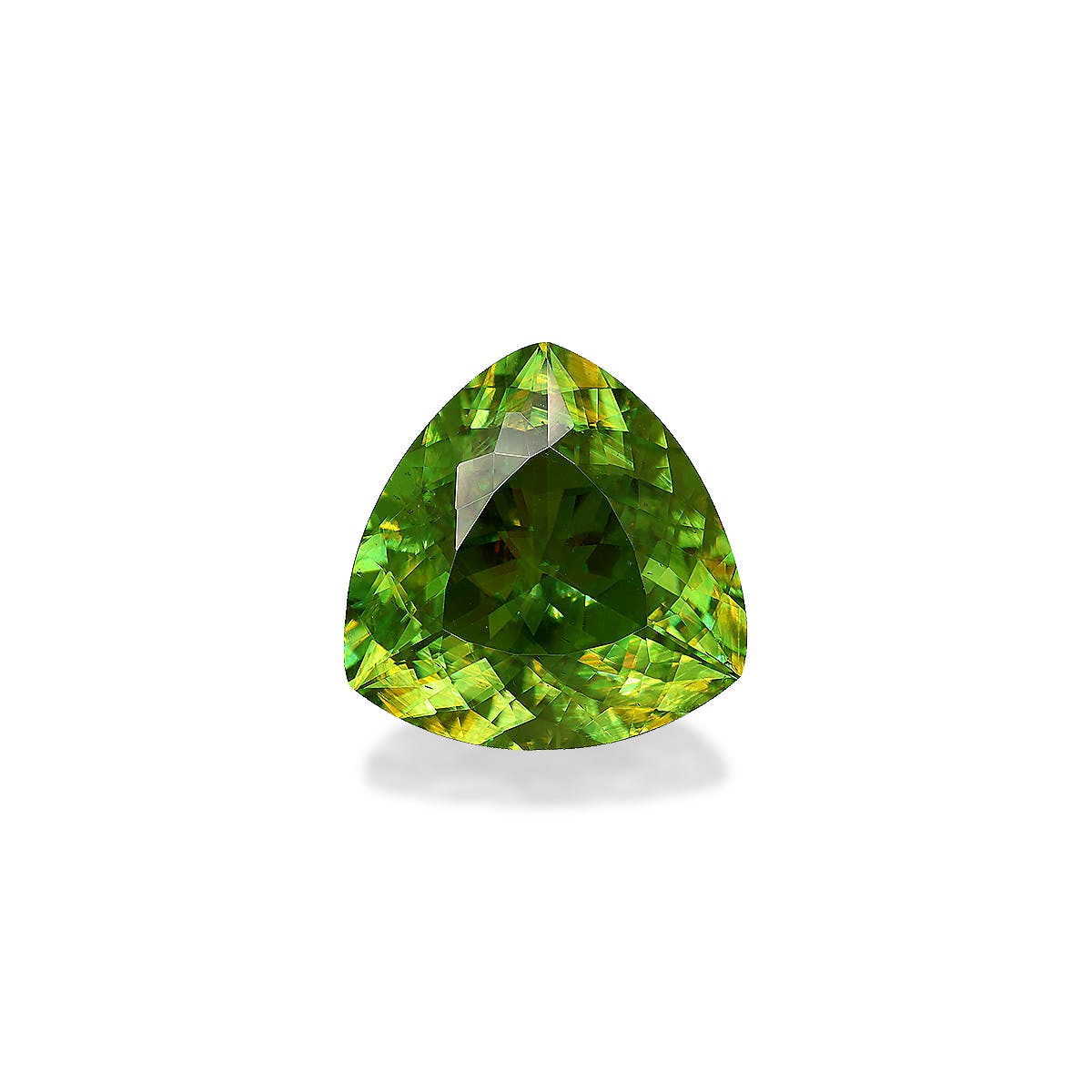 Sphene Trilliant Fine Step Cut Green