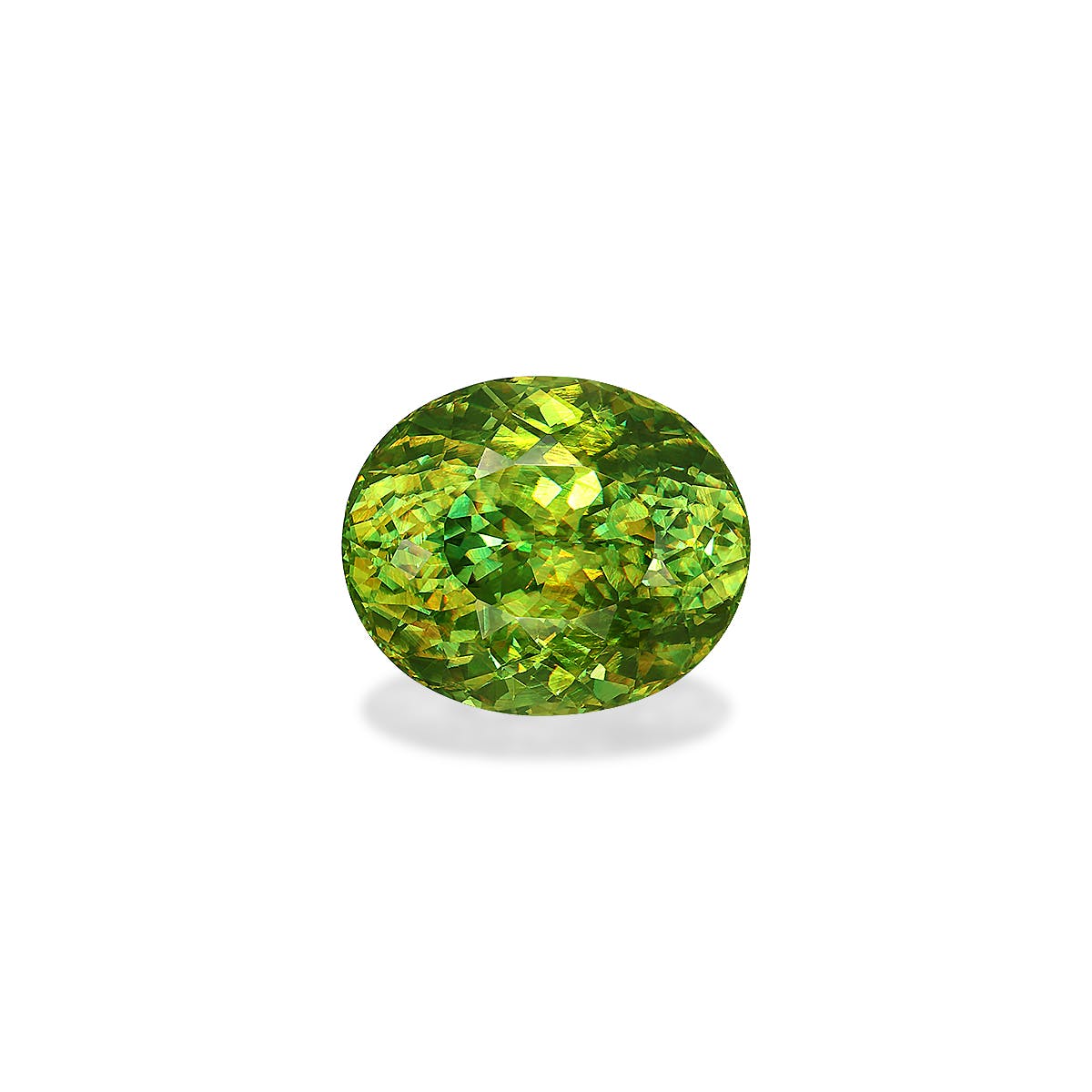 Sphene Oval Modified Brilliant Cut Green