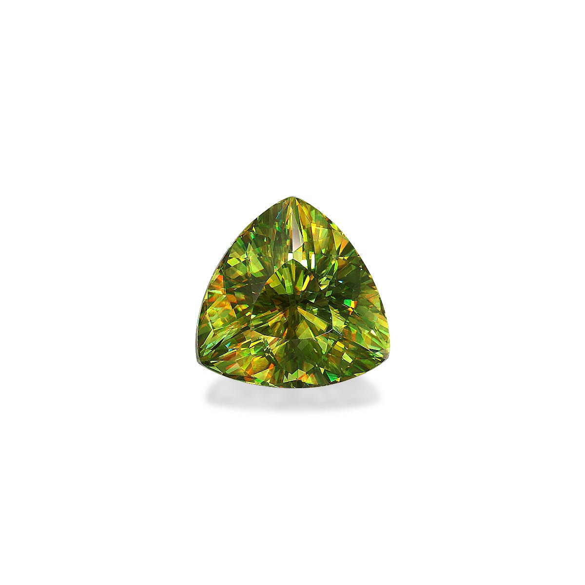 Sphene Trilliant Fine Step Cut Green