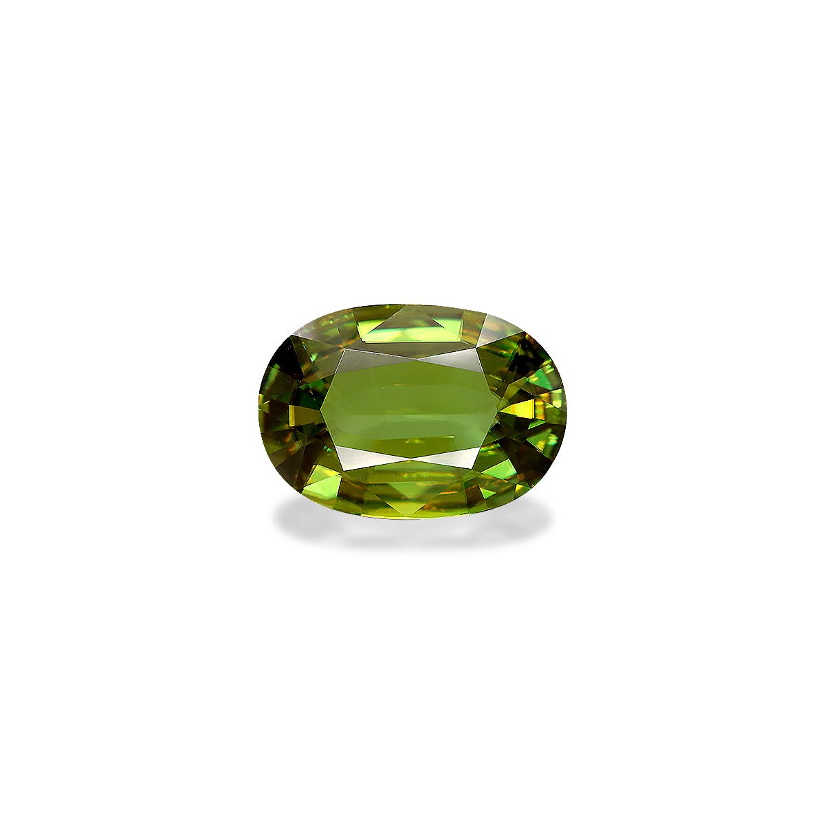 Sphene Oval Fine Step Cut Green