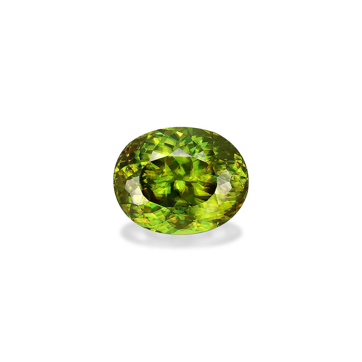 Sphene Oval Modified Brilliant Cut Green