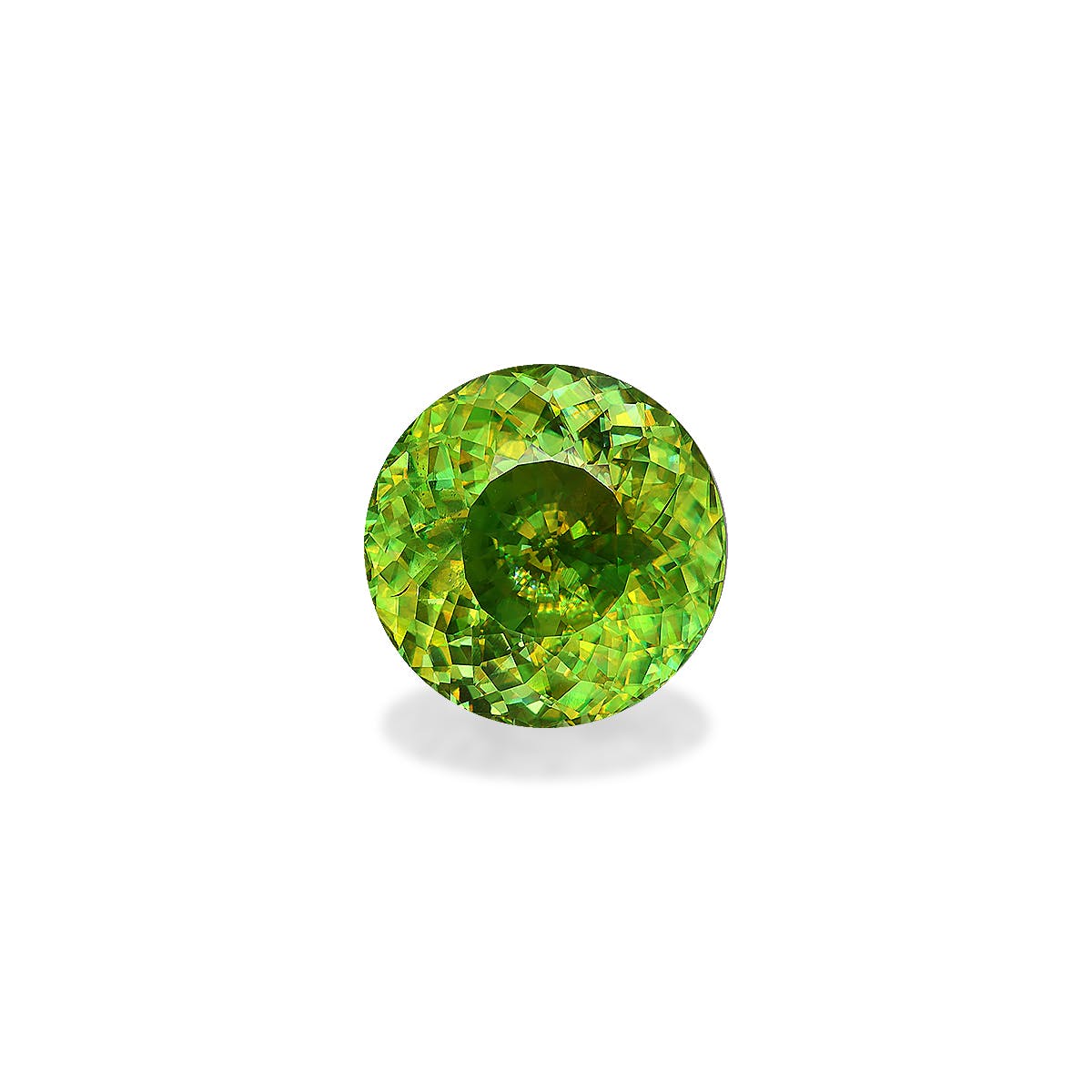 Sphene Round Modified Brilliant Cut Green