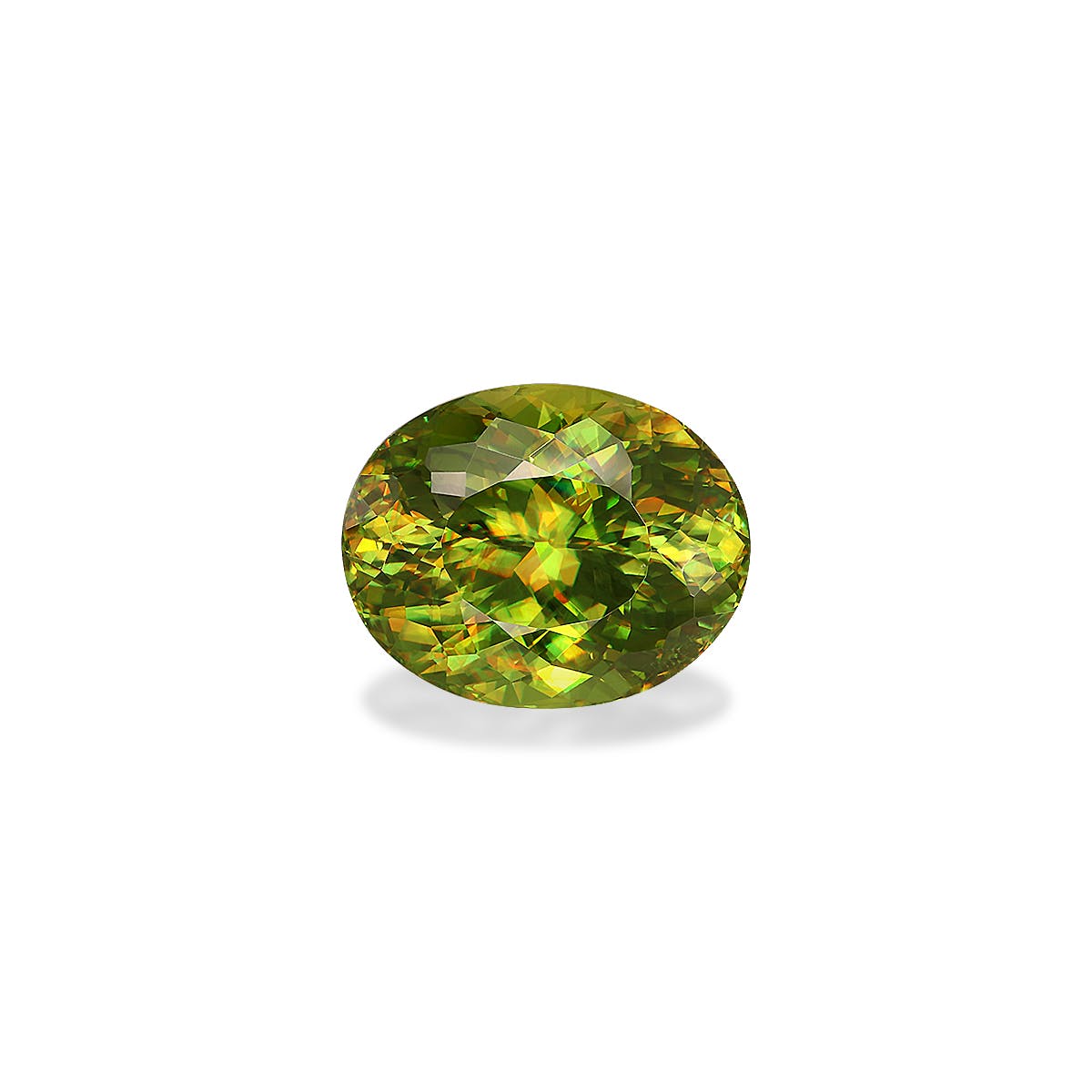 Sphene Oval Modified Brilliant Cut Green