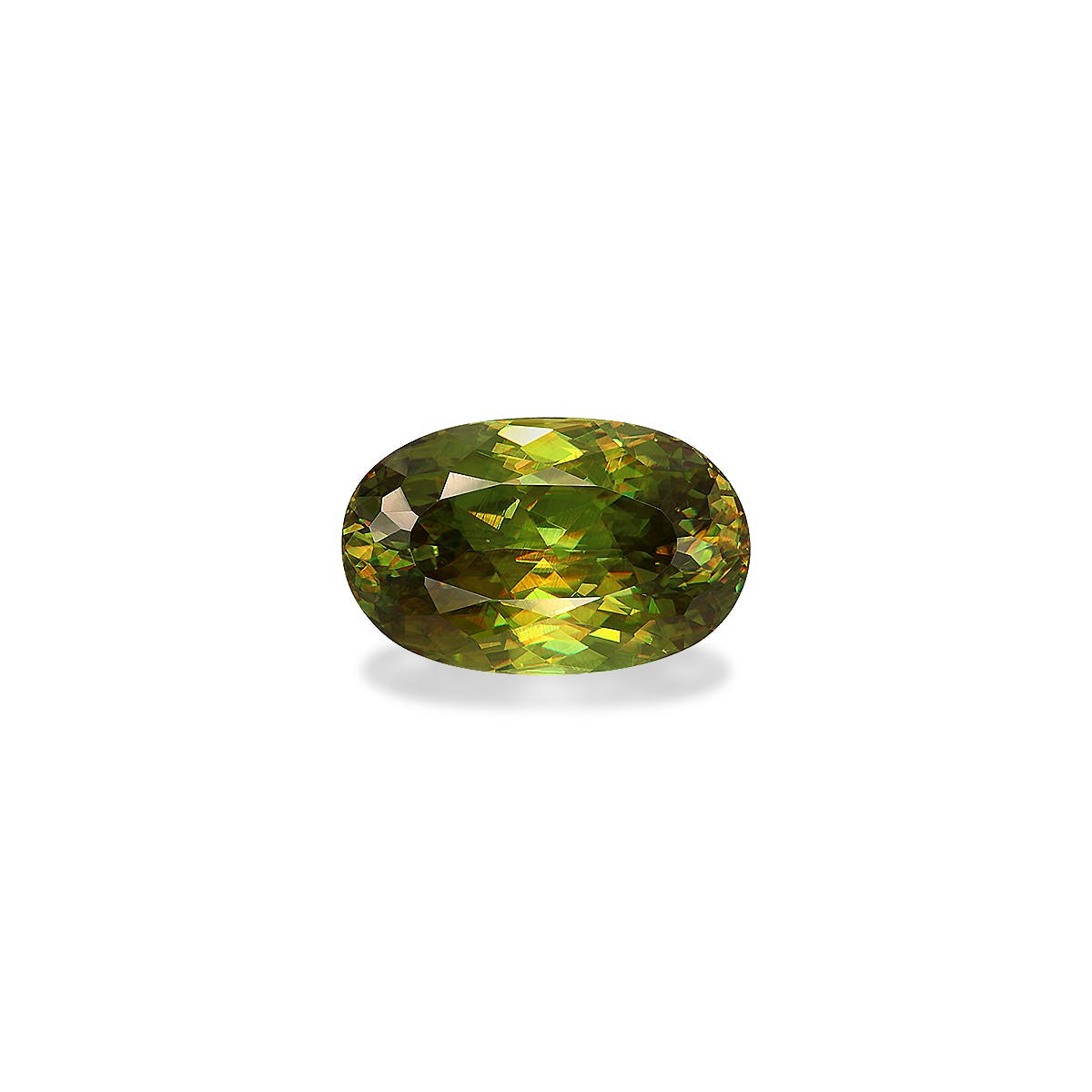 Sphene Oval Modified Brilliant Cut Green