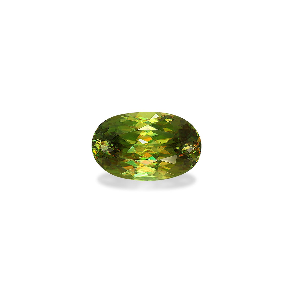 Sphene Oval Modified Brilliant Cut Green