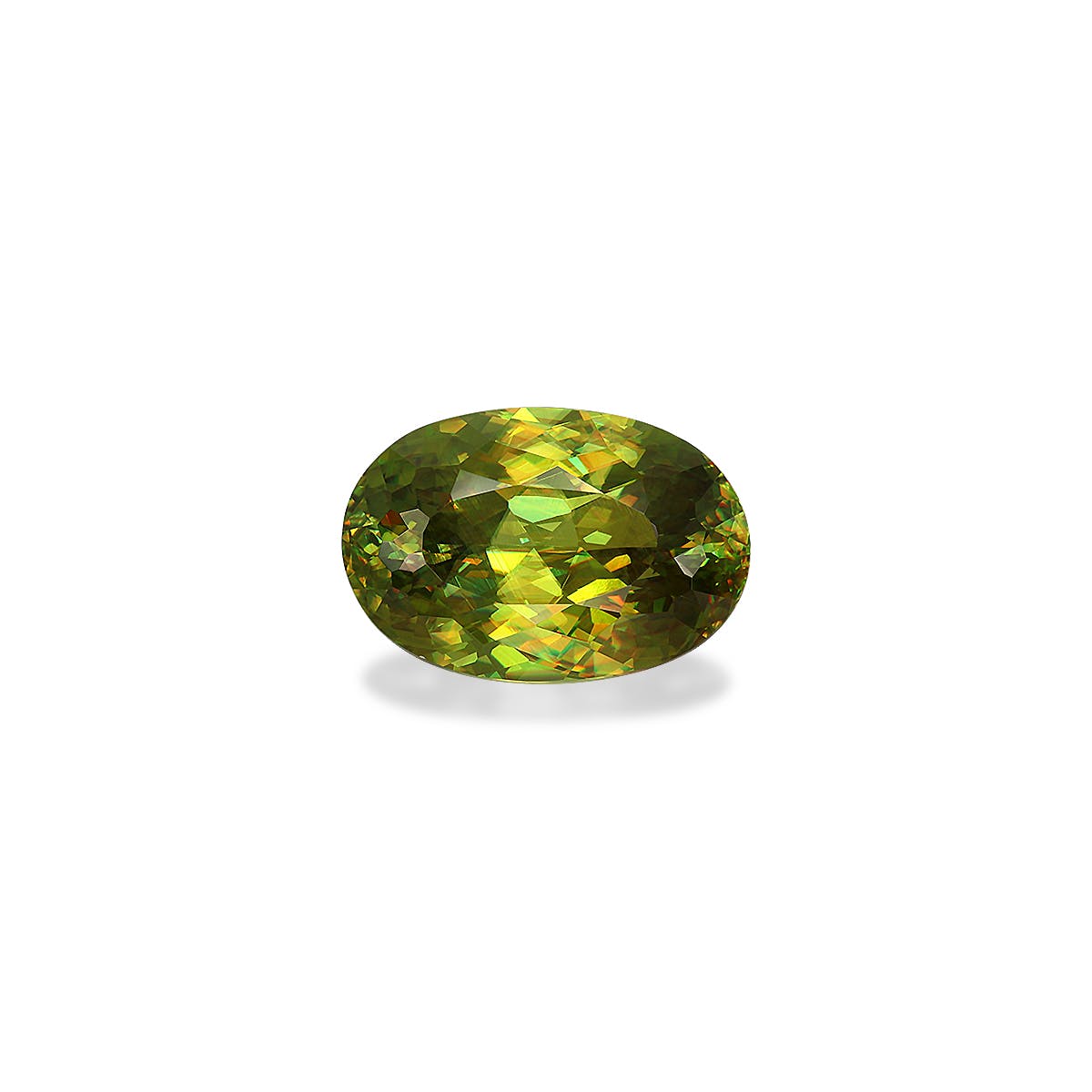 Sphene Oval Modified Brilliant Cut Green