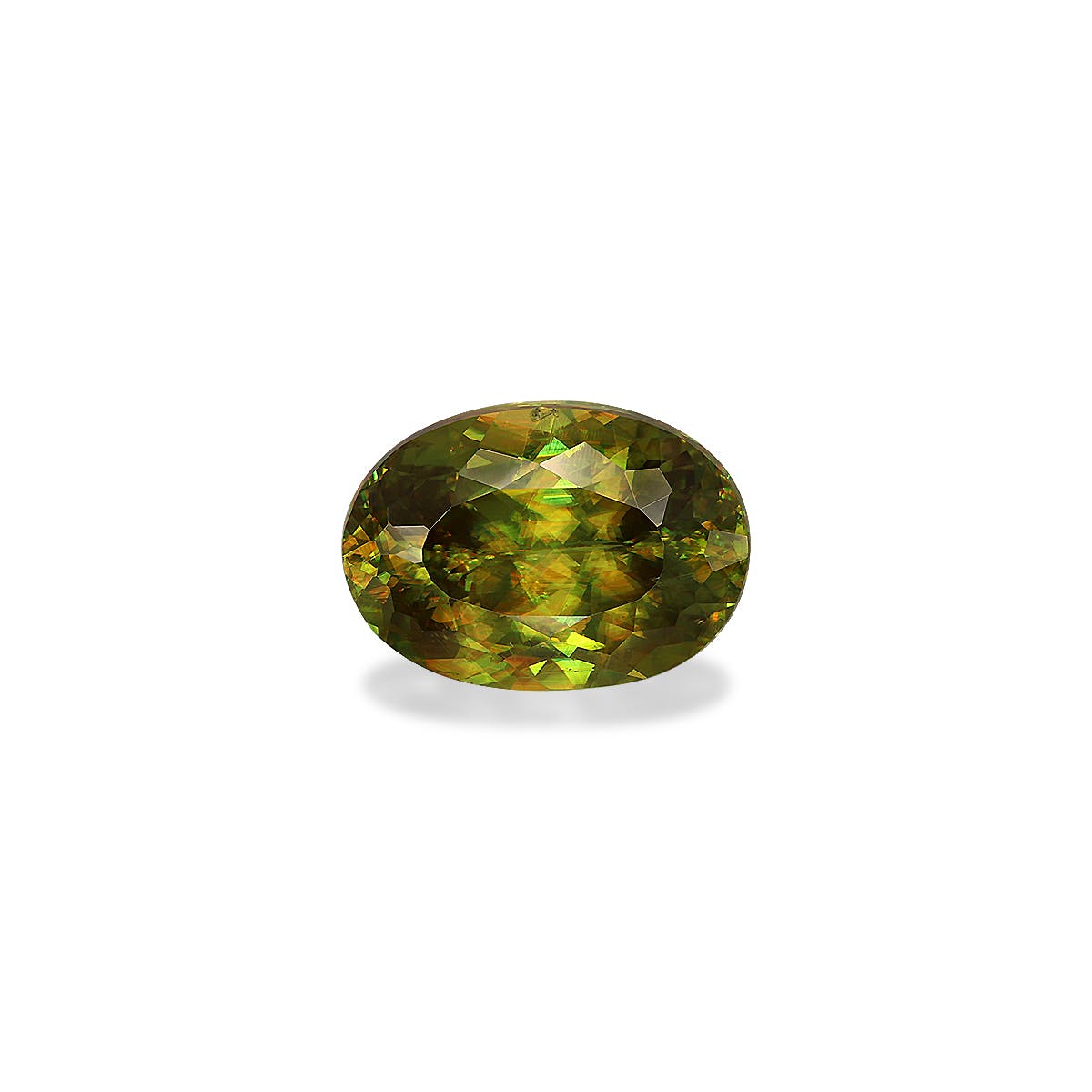 Sphene Oval Modified Brilliant Cut Green