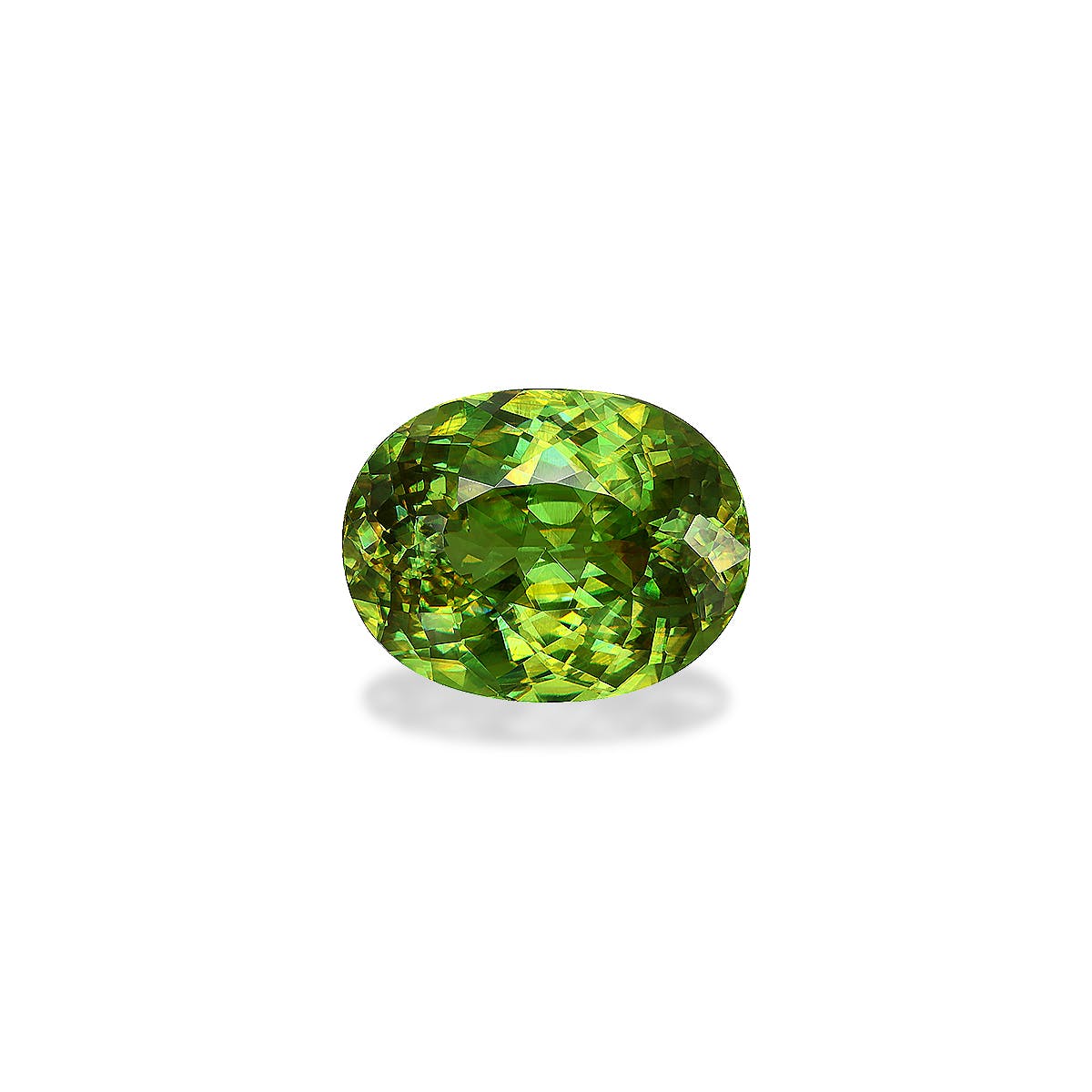 Sphene Oval Modified Brilliant Cut Green