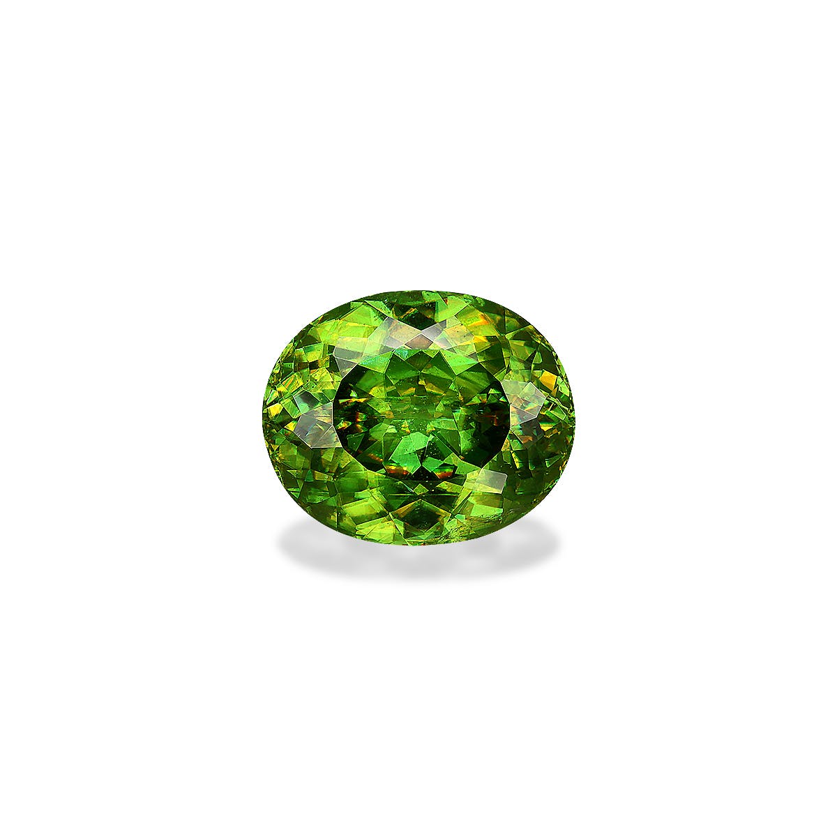 Sphene Oval Modified Brilliant Cut Green