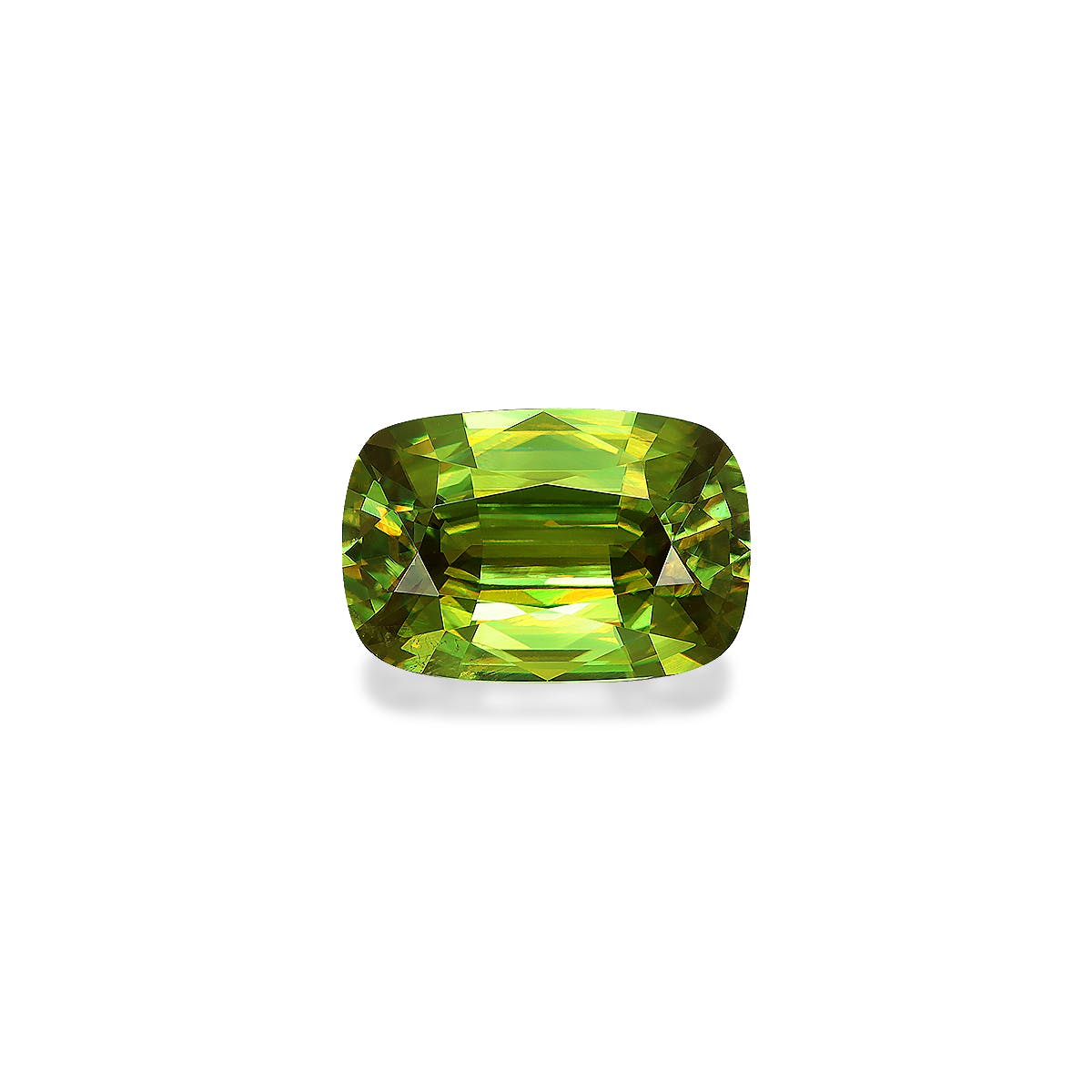 Sphene Cushion Fine Step Cut Green