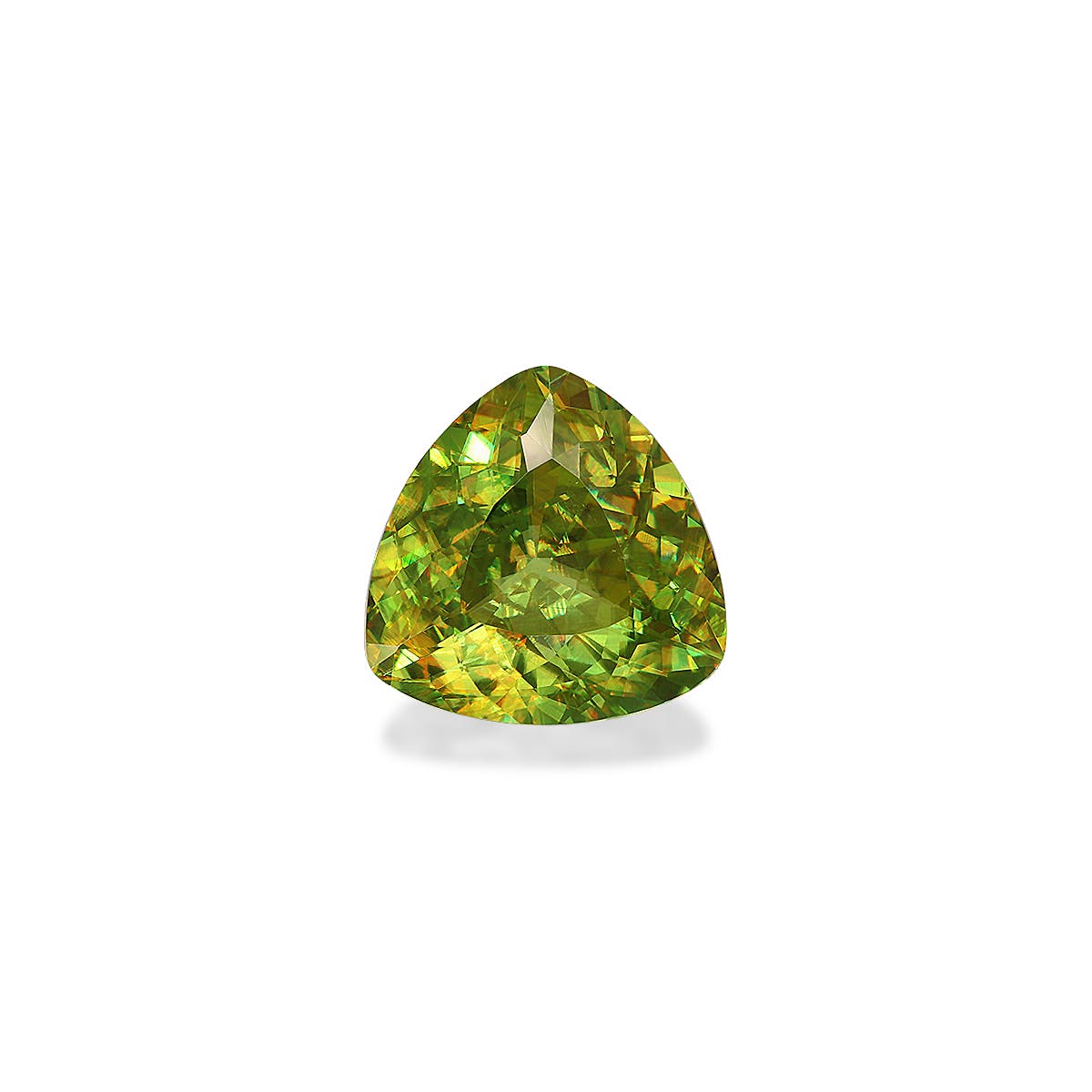 Sphene Trilliant Fine Step Cut Lime Green