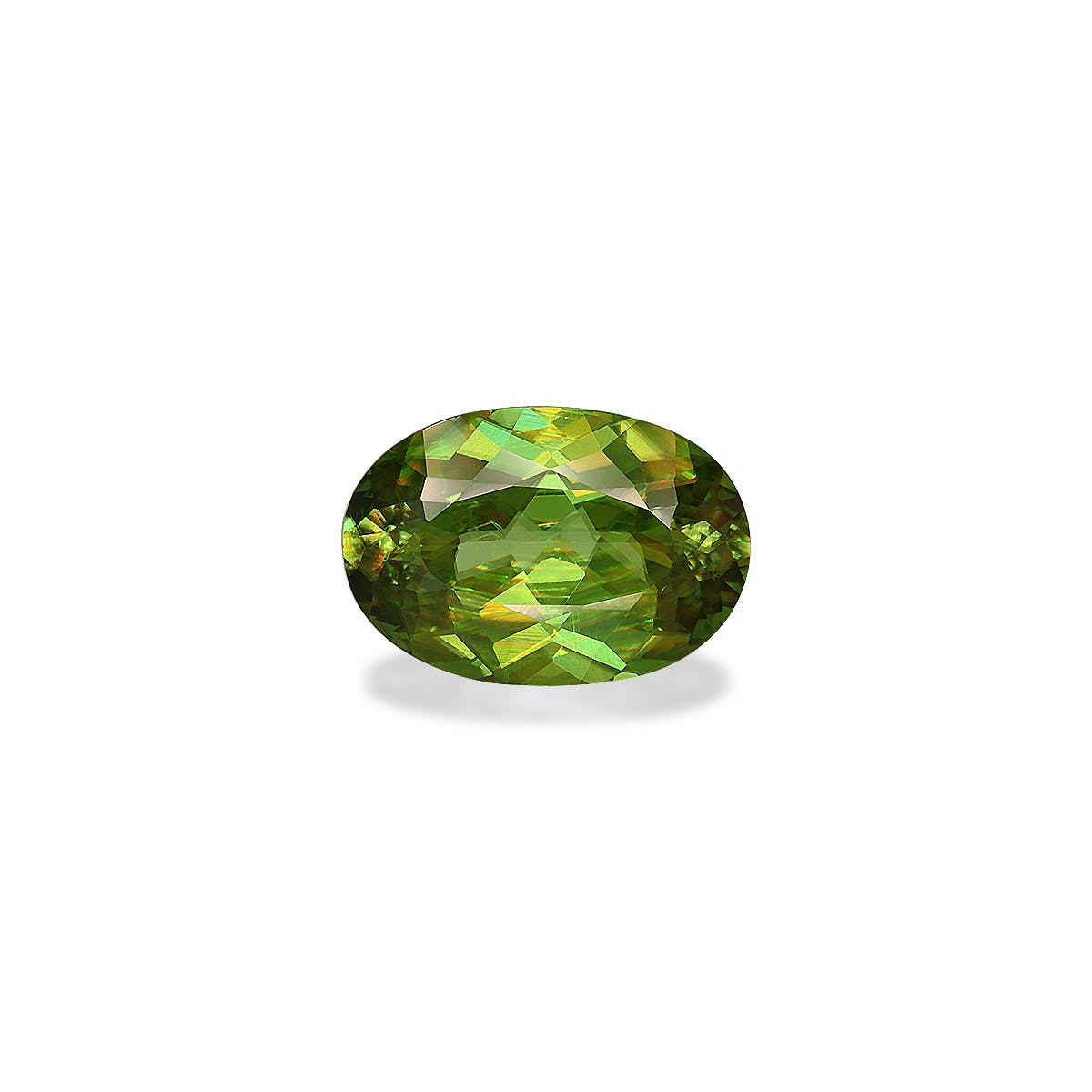 Sphene Oval Modified Brilliant Cut Green